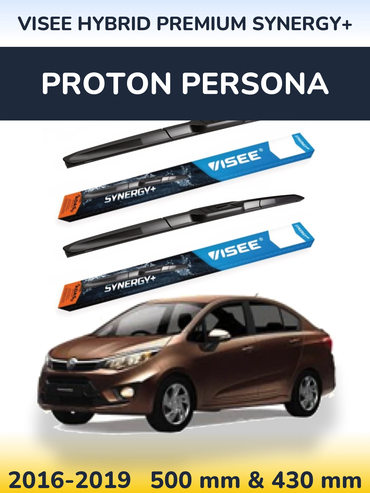Ștergătoare VISEE HYBRID PREMIUM SYNERGY+ pentru Proton Persona