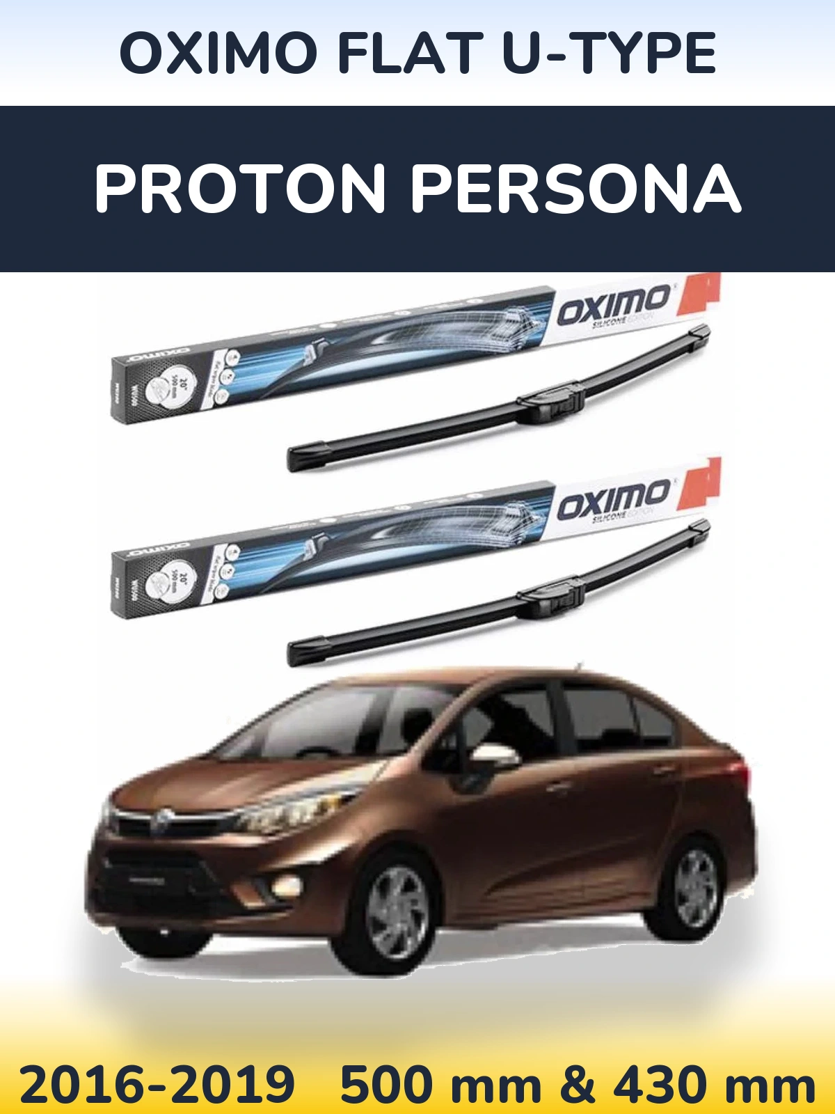 Ștergătoare Oximo Flat U-type pentru Proton Persona