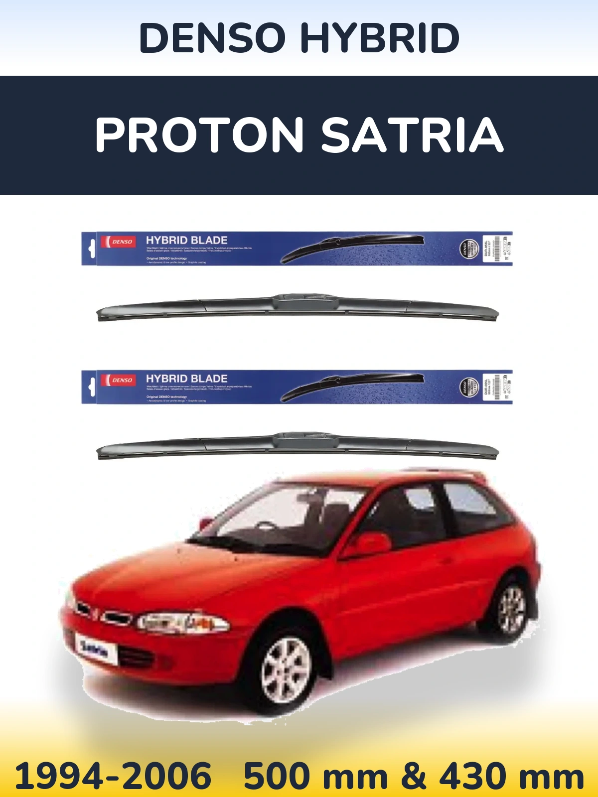 Ștergătoare Denso Hybrid pentru Proton Satria