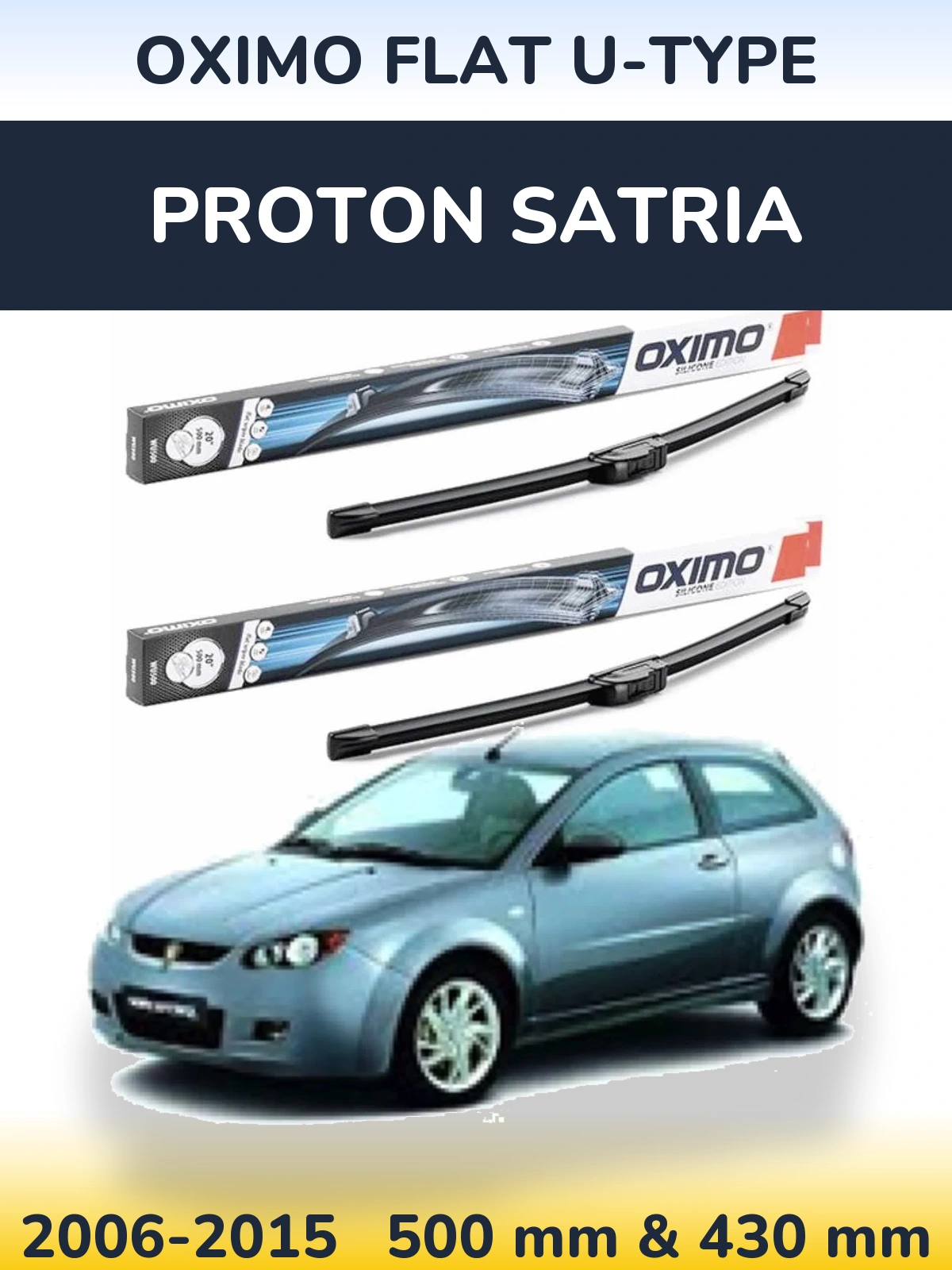 Ștergătoare Oximo Flat U-type pentru Proton Satria