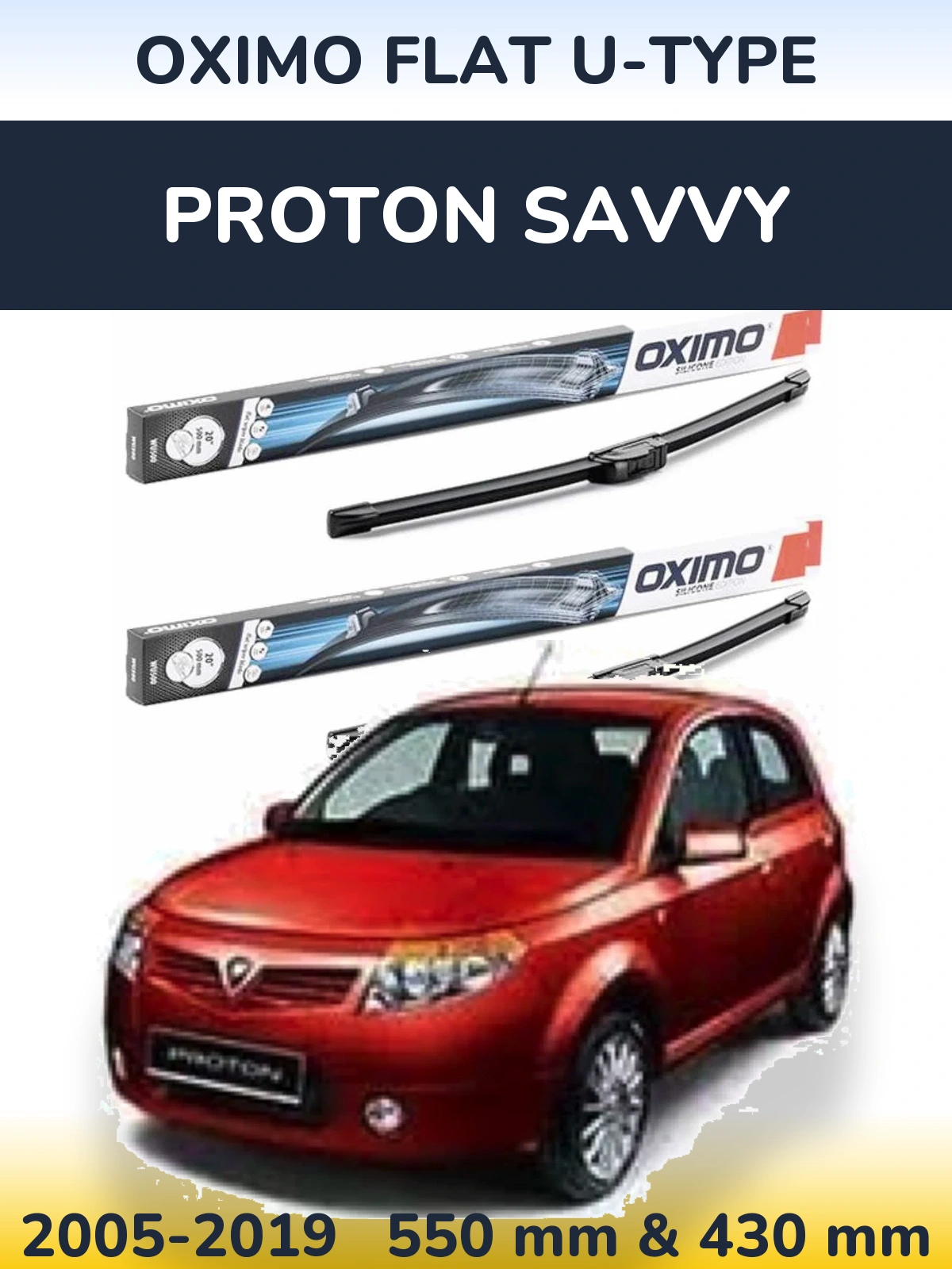 Ștergătoare Oximo Flat U-type pentru Proton Savvy