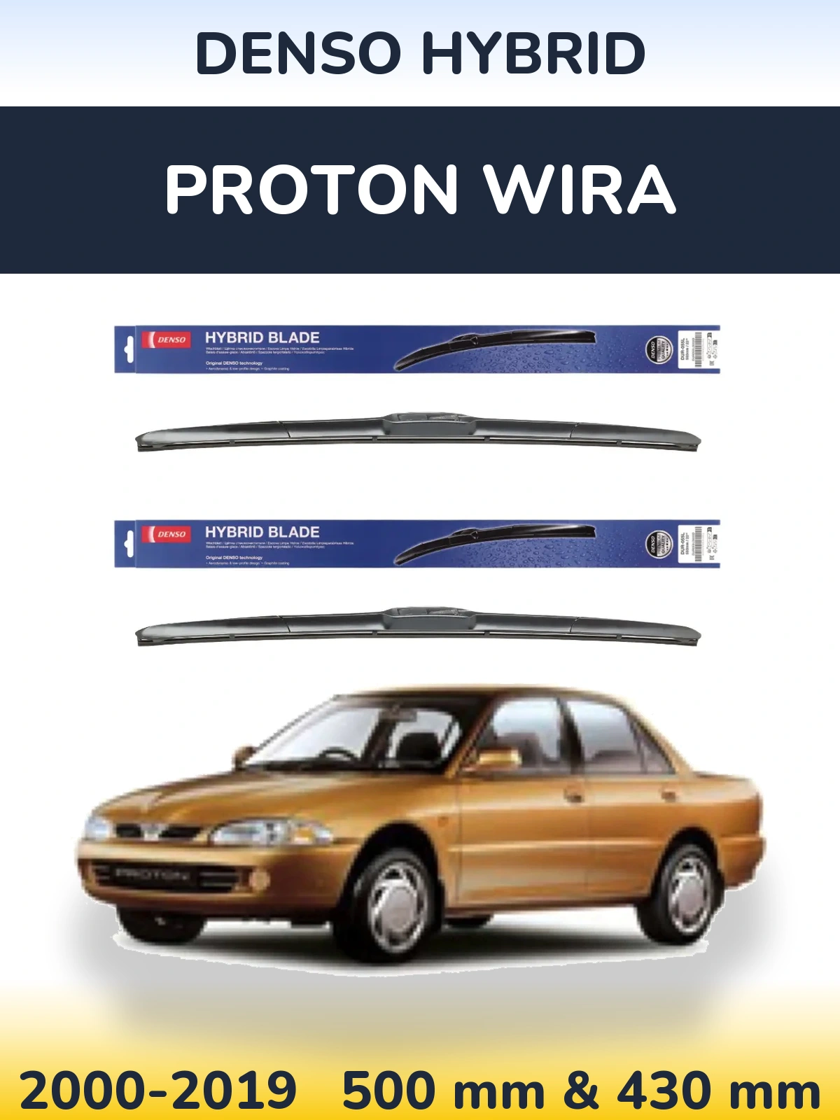 Ștergătoare Denso Hybrid pentru Proton Wira