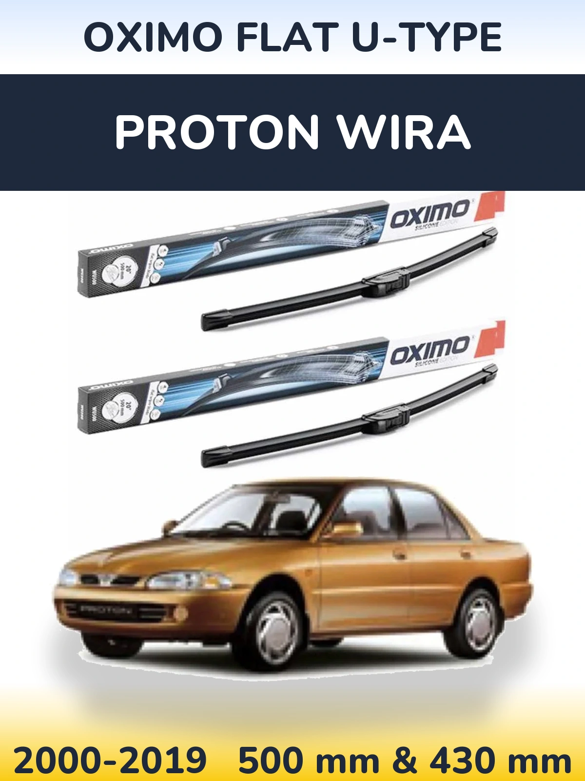 Ștergătoare Oximo Flat U-type pentru Proton Wira