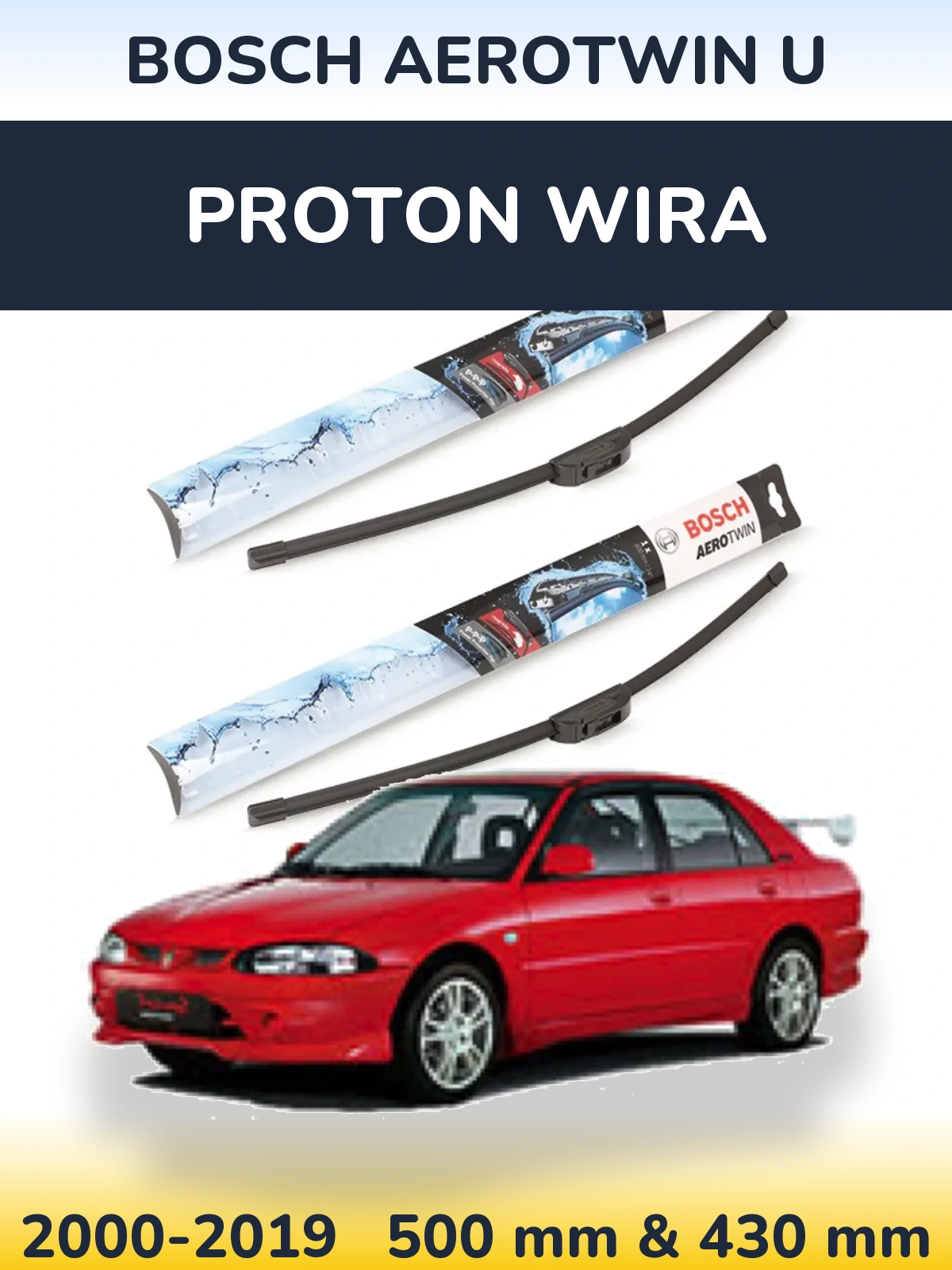 Ștergătoare BOSCH AeroTwin U pentru Proton Wira