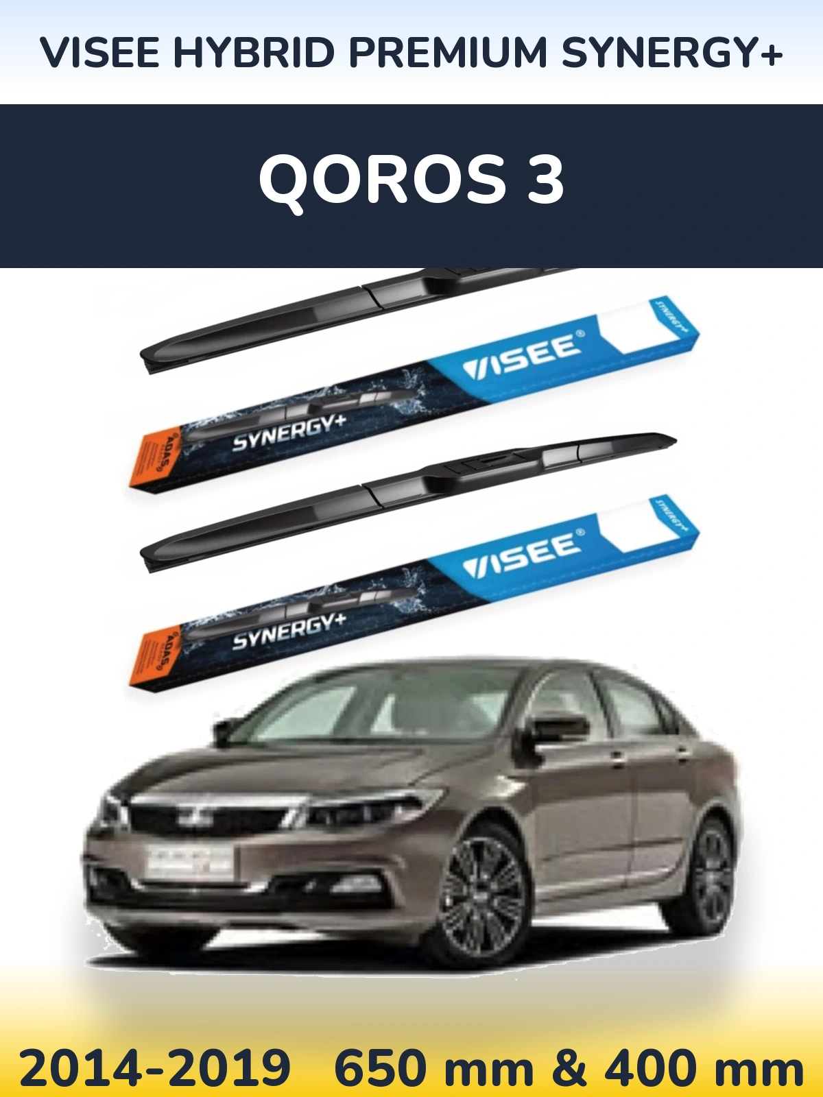 Ștergătoare VISEE HYBRID PREMIUM SYNERGY+ pentru Qoros 3