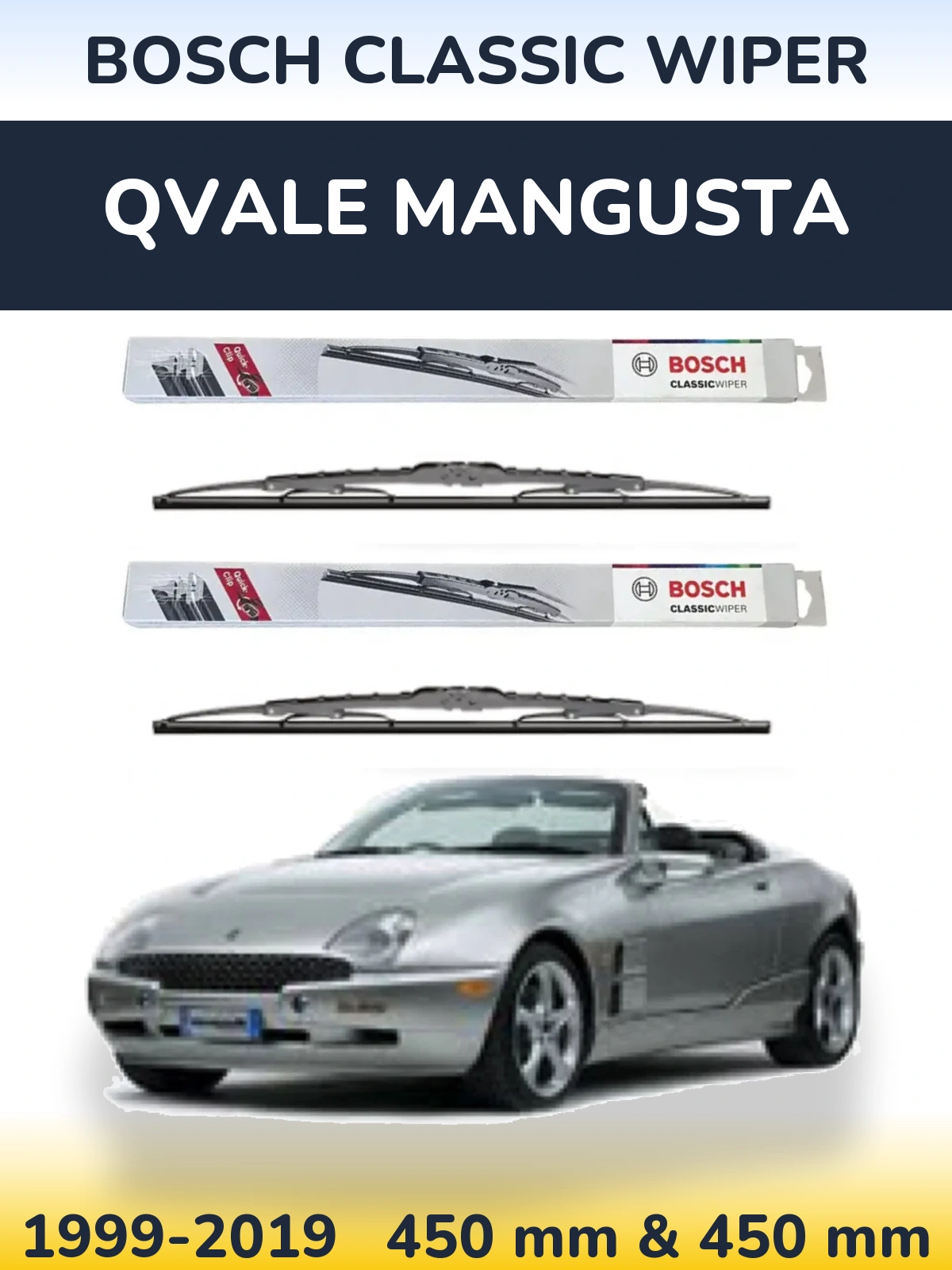 Ștergătoare BOSCH Classic Wiper pentru Qvale Mangusta