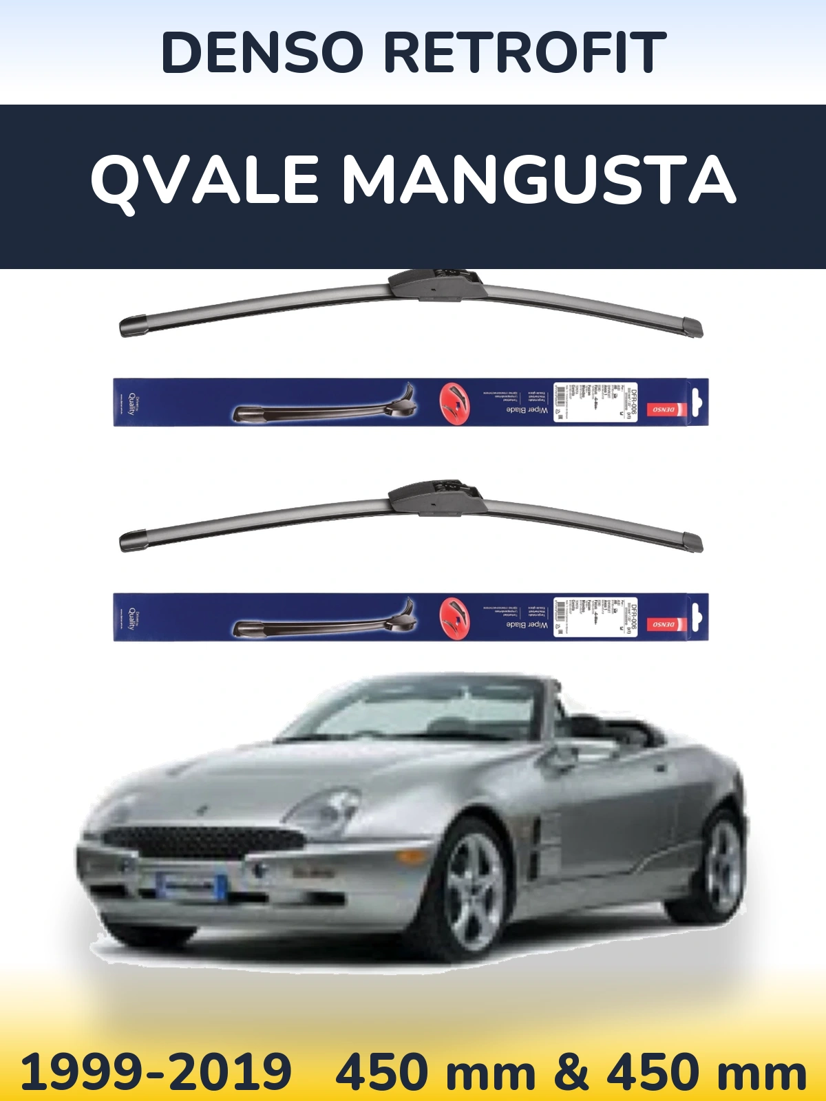 Ștergătoare Denso Retrofit pentru Qvale Mangusta