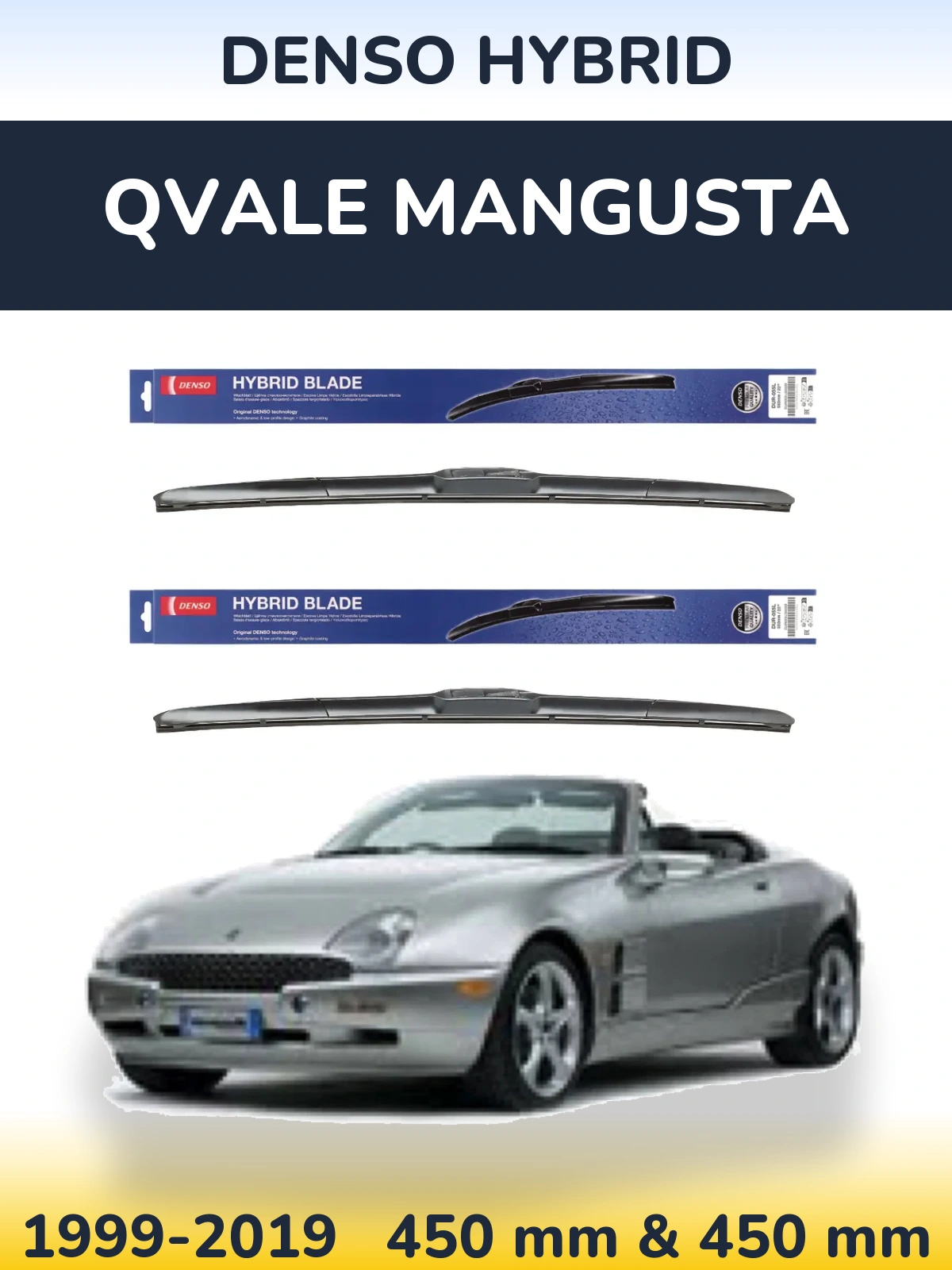 Ștergătoare Denso Hybrid pentru Qvale Mangusta