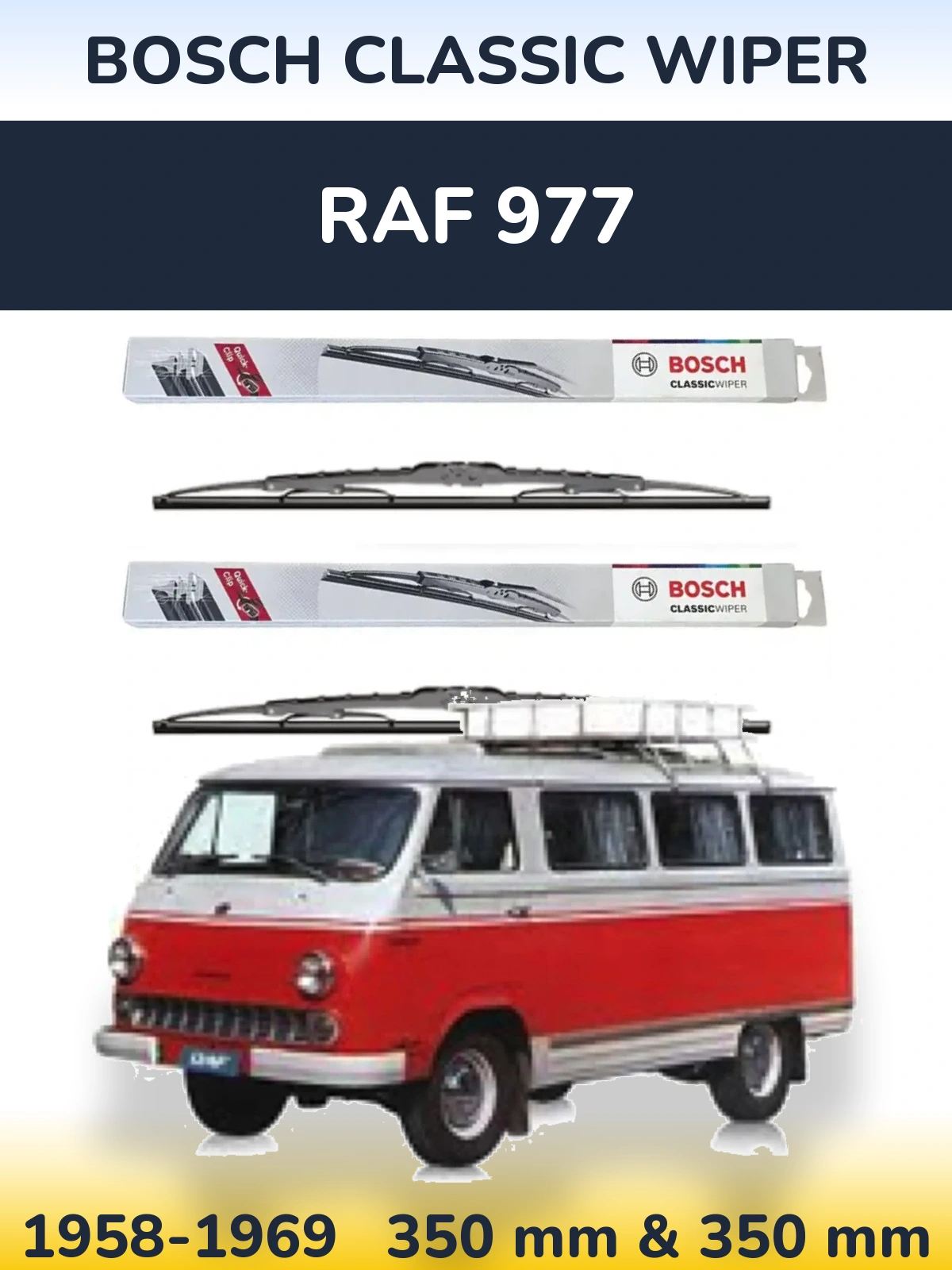 Ștergătoare BOSCH Classic Wiper pentru RAF 977