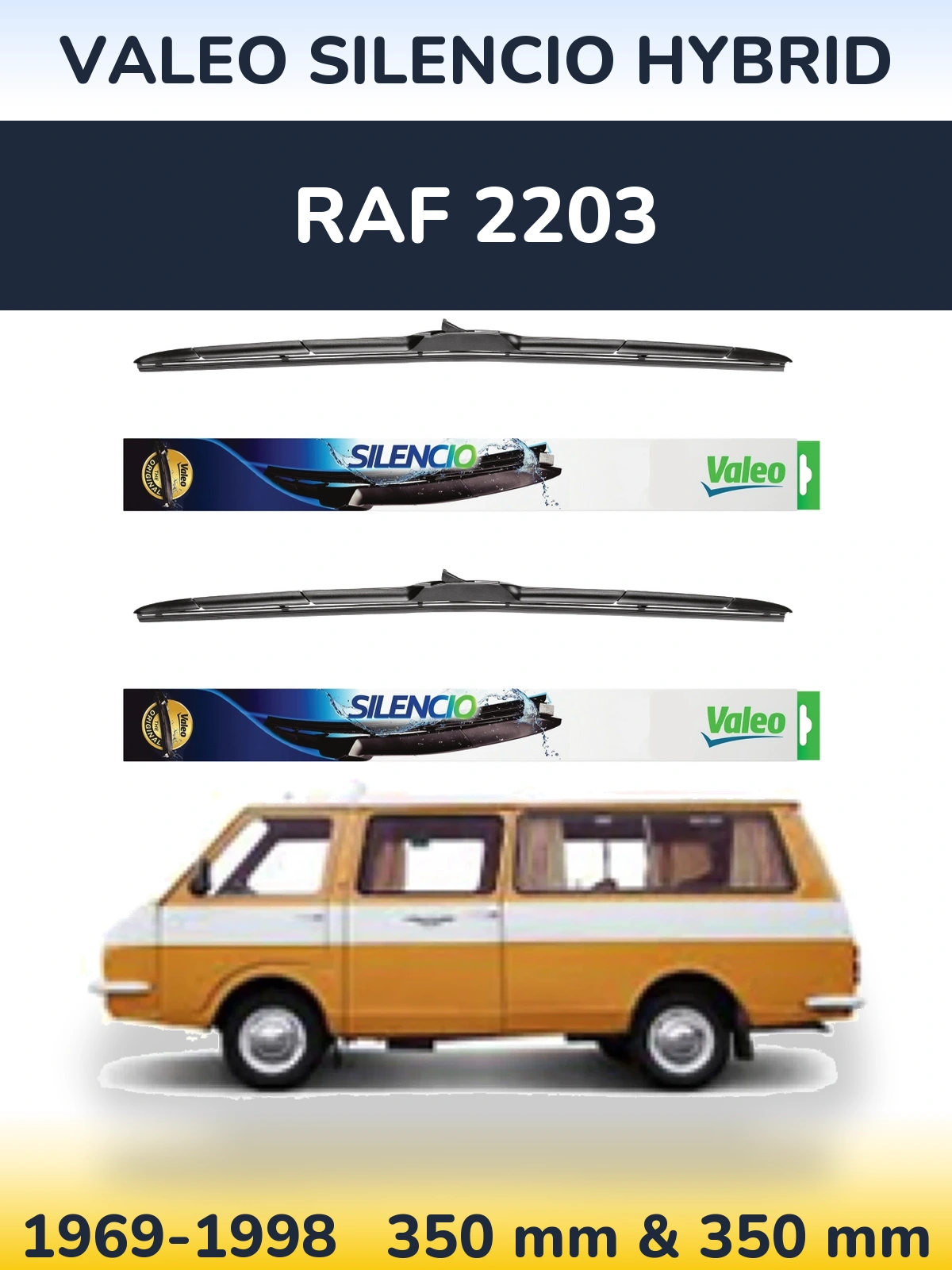 Ștergătoare Valeo Silencio Hybrid pentru RAF 2203