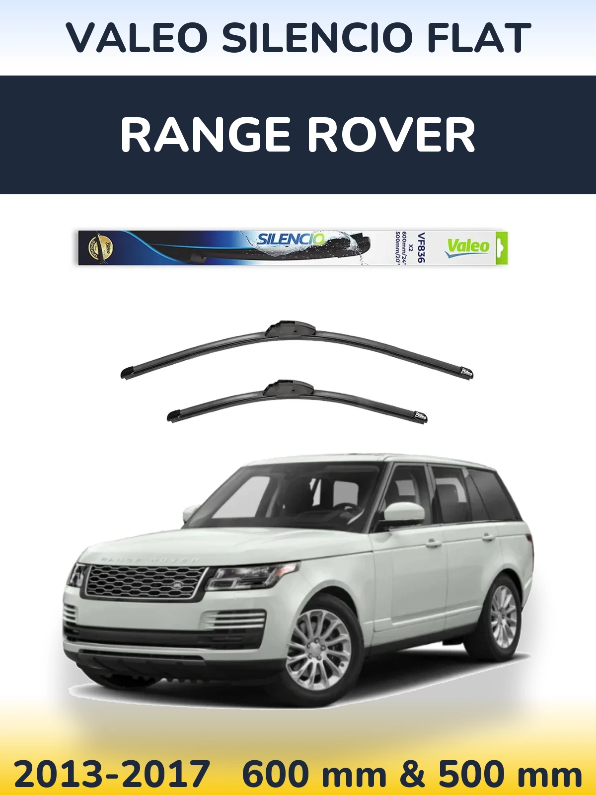 Ștergătoare Valeo Silencio Flat pentru Range Rover 