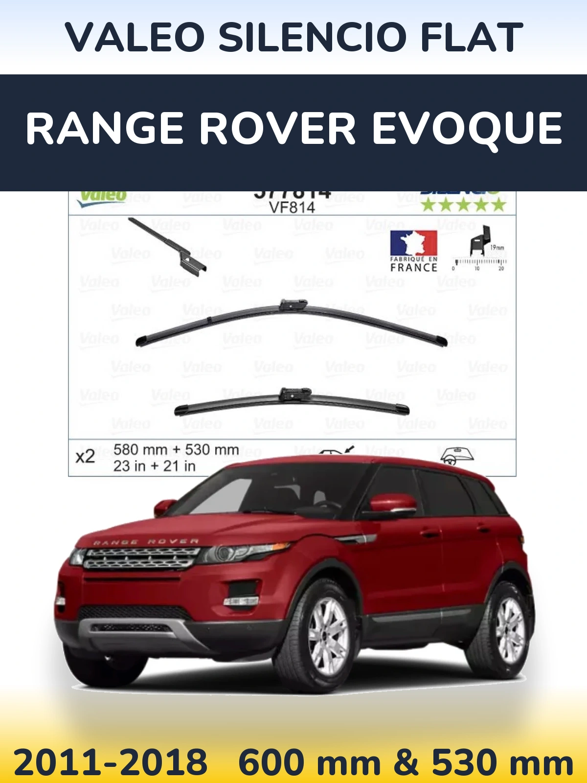 Ștergătoare Valeo Silencio Flat pentru Range Rover Evoque