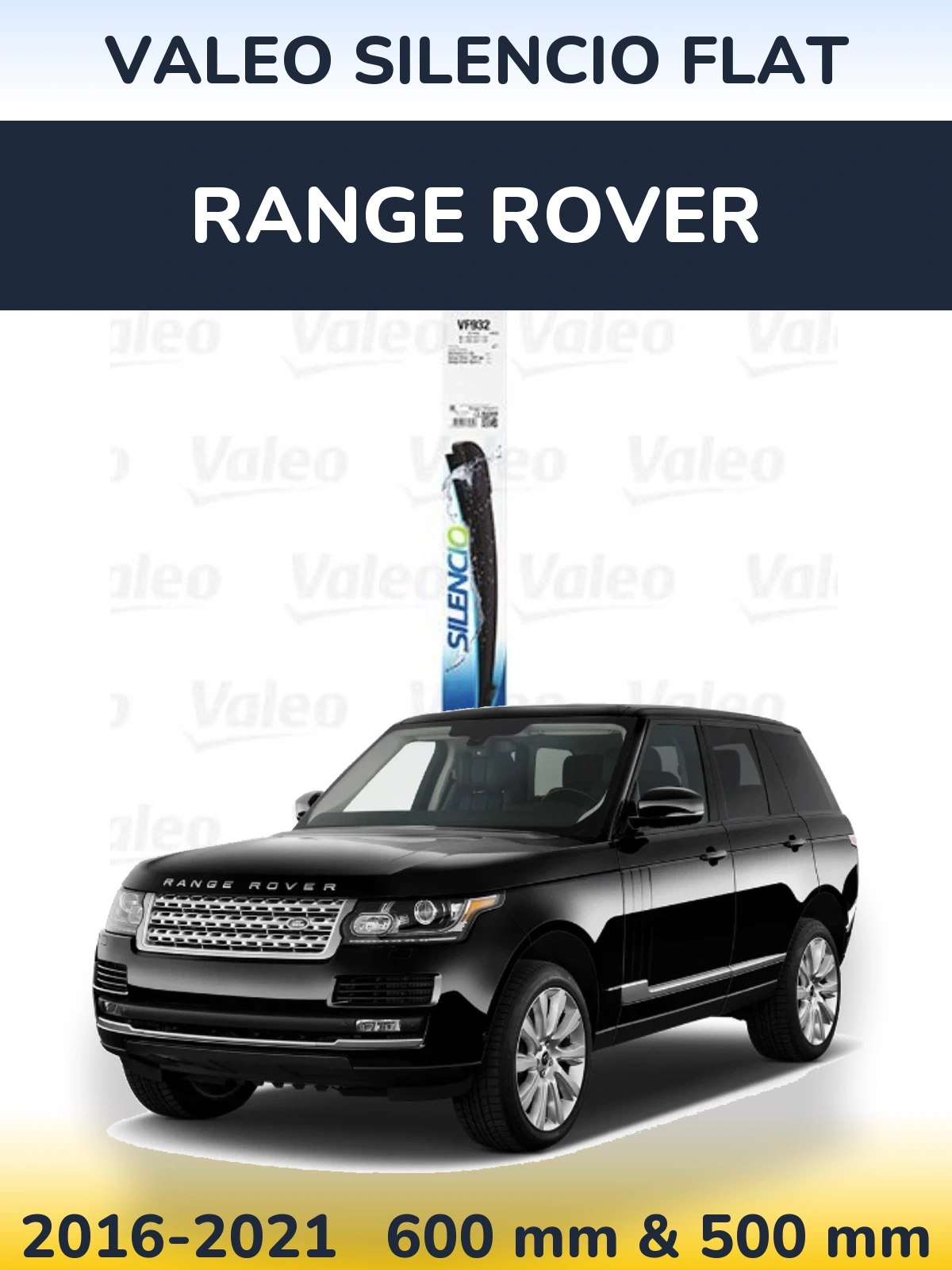 Ștergătoare Valeo Silencio Flat pentru Range Rover 