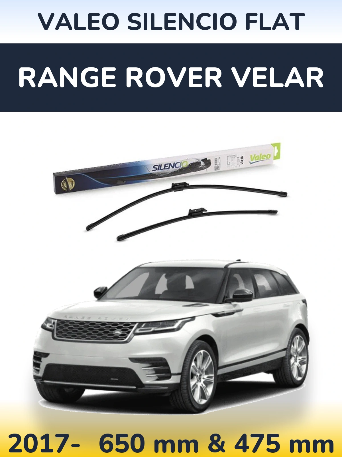 Ștergătoare Valeo Silencio Flat pentru Range Rover Velar