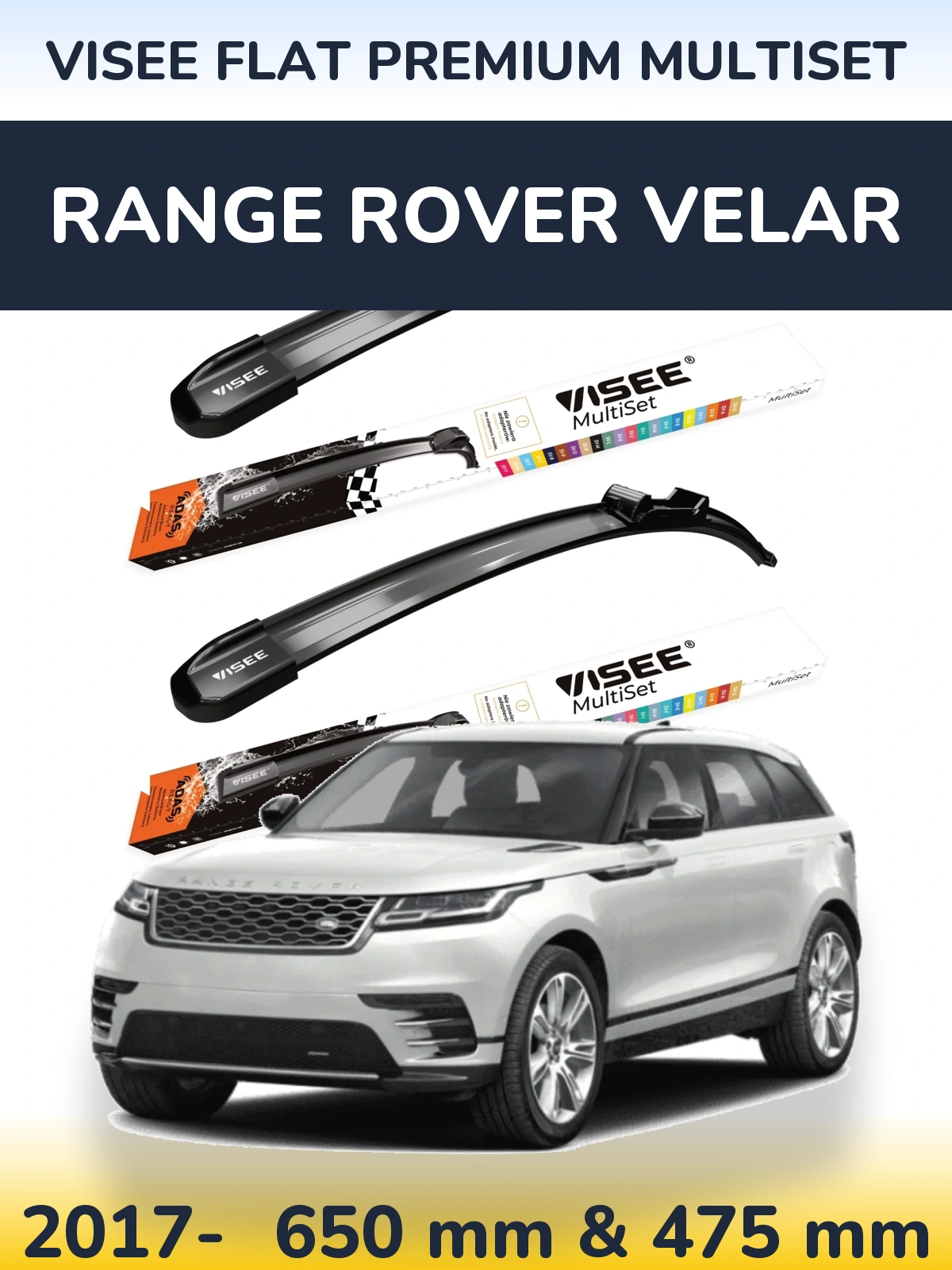 Ștergătoare VISEE FLAT PREMIUM MultiSet pentru Range Rover Velar