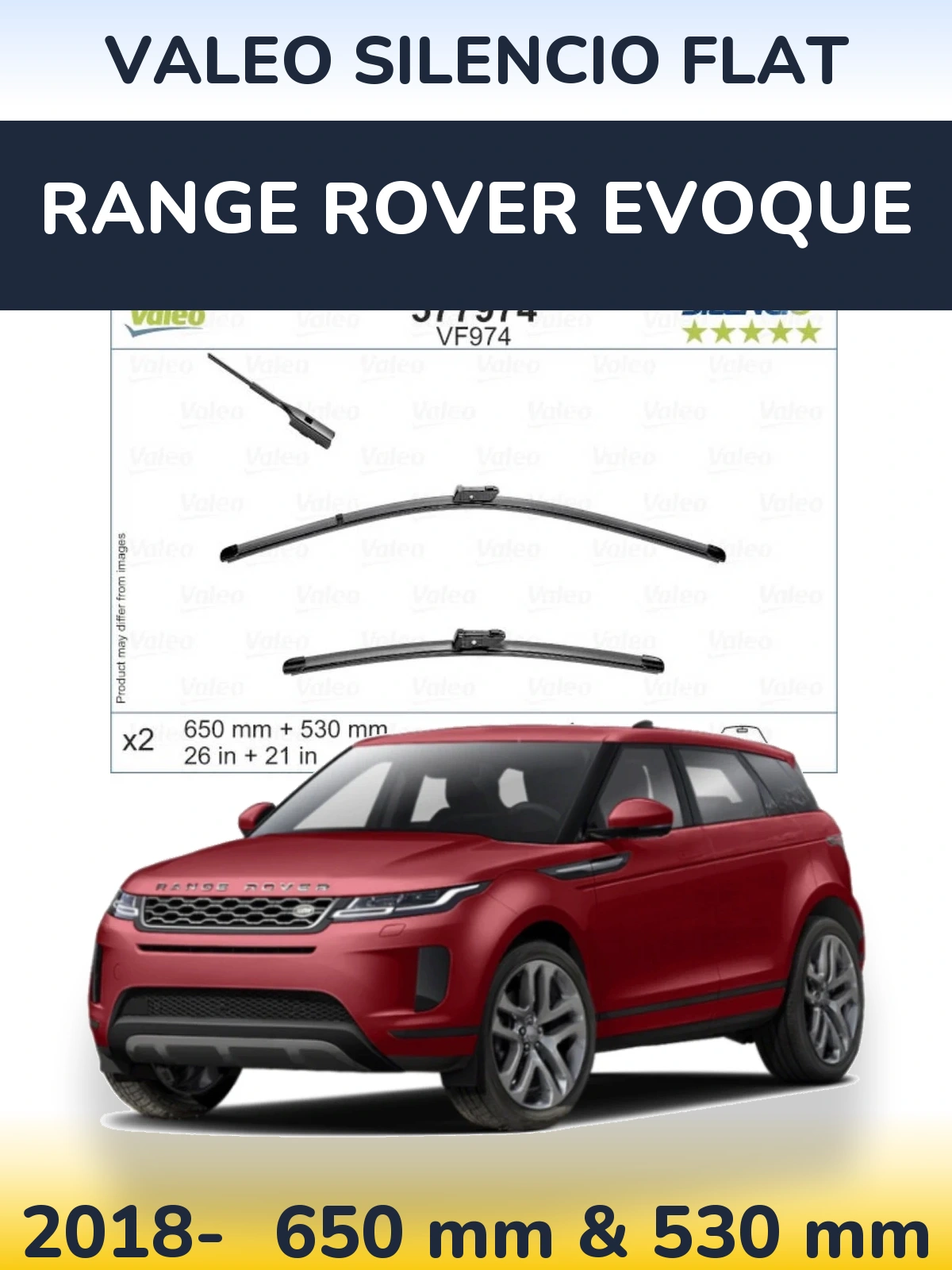 Ștergătoare Valeo Silencio Flat pentru Range Rover Evoque