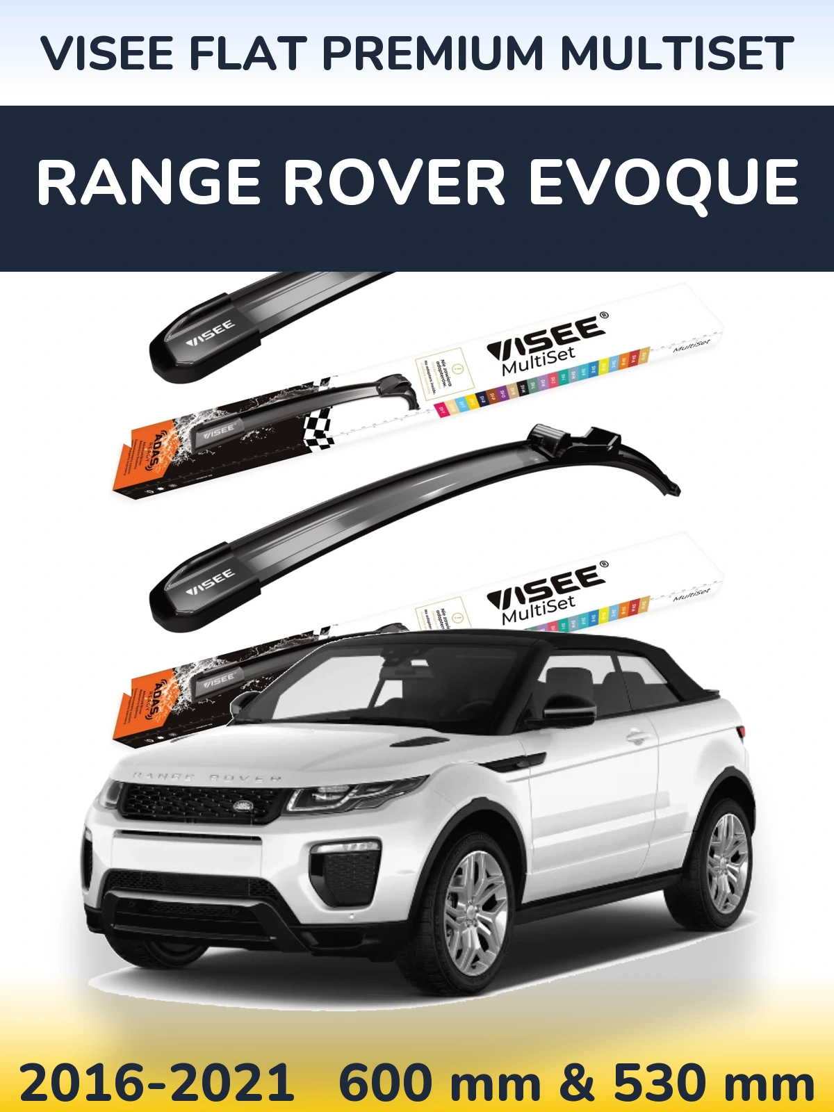 Ștergătoare VISEE FLAT PREMIUM MultiSet pentru Range Rover Evoque