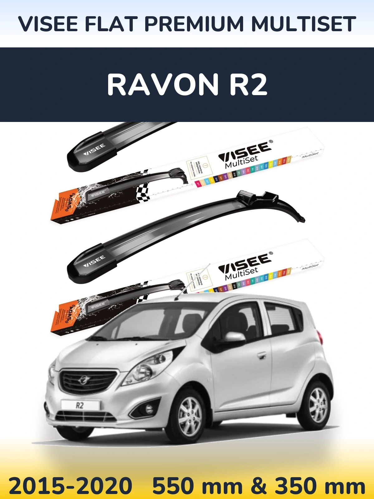 Ștergătoare VISEE FLAT PREMIUM MultiSet pentru Ravon R2