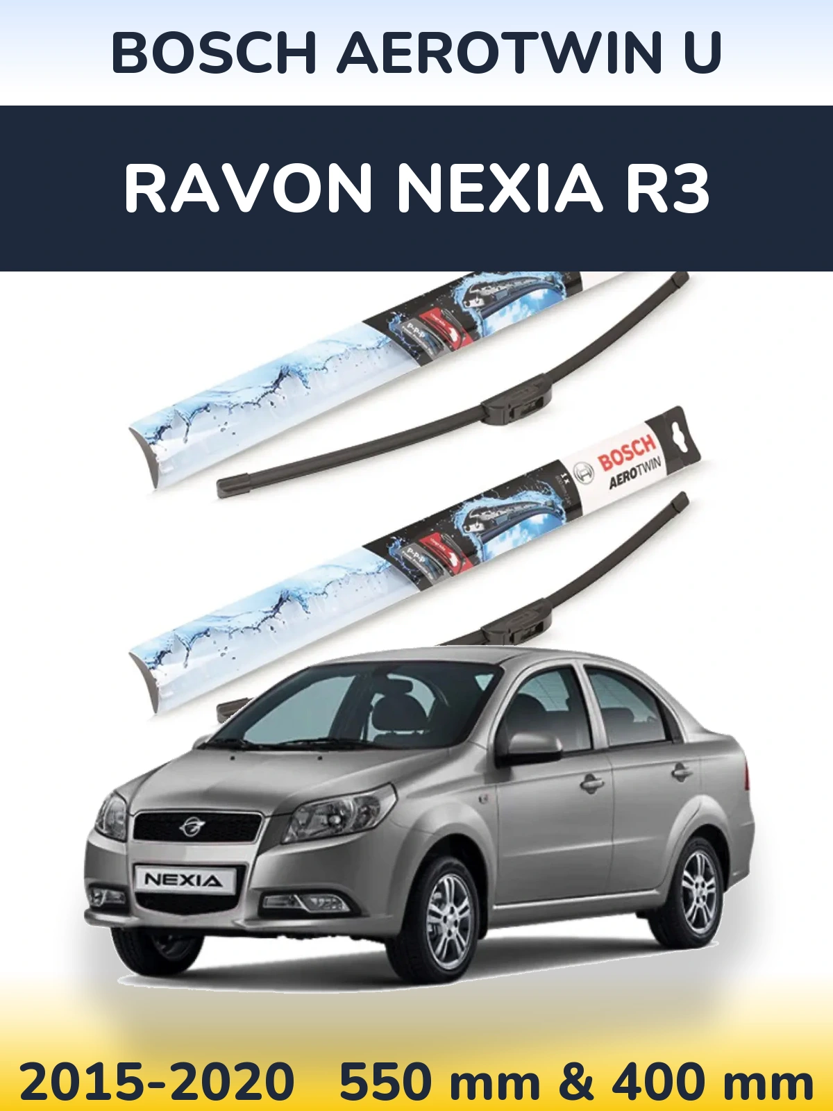 Ștergătoare BOSCH AeroTwin U pentru Ravon Nexia R3