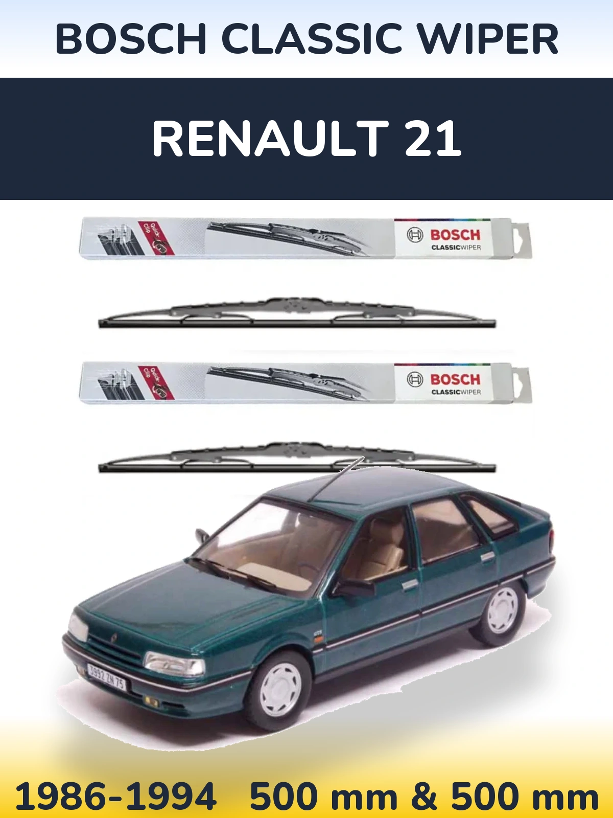 Ștergătoare BOSCH Classic Wiper pentru Renault 21