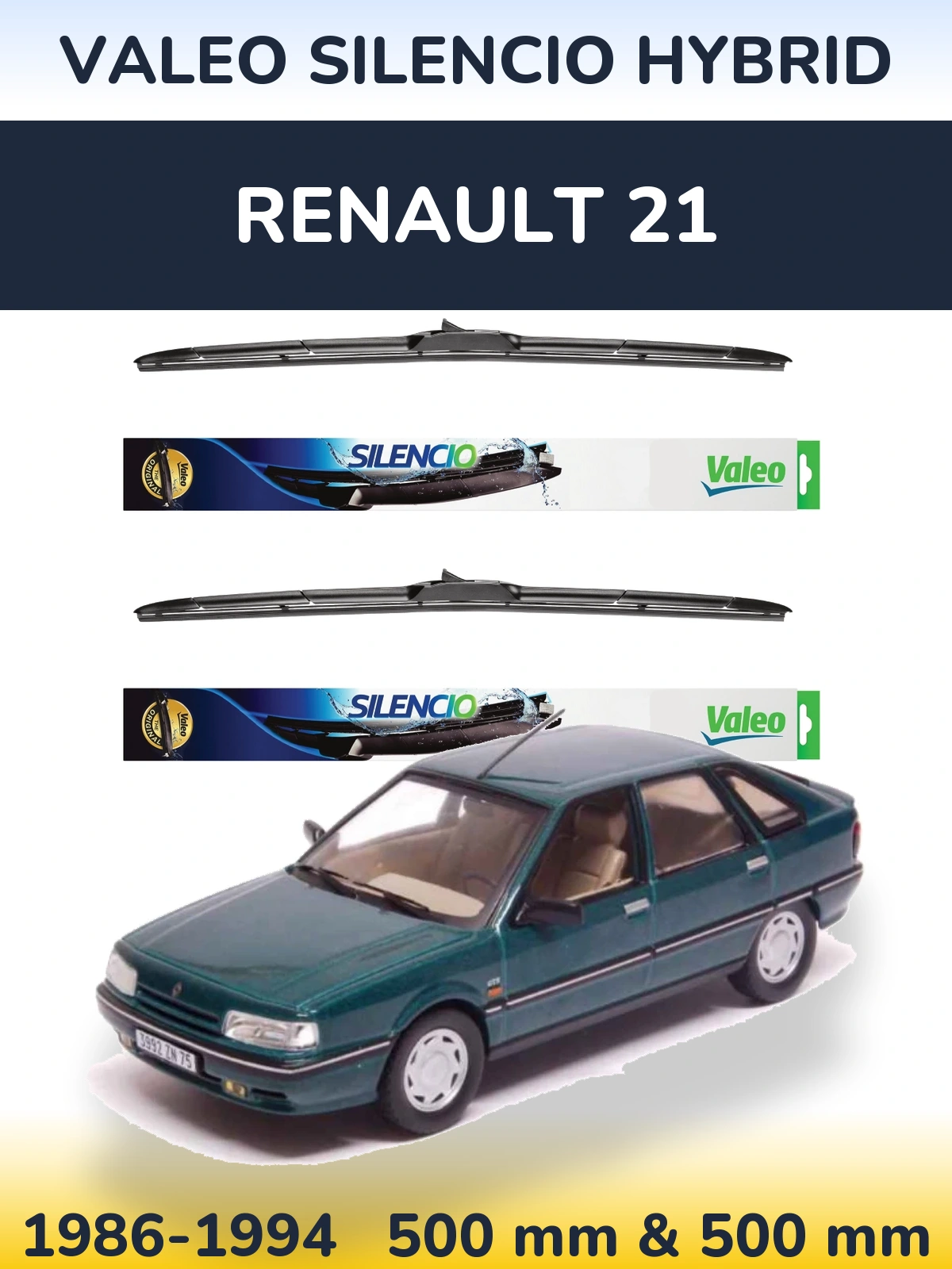 Ștergătoare Valeo Silencio Hybrid pentru Renault 21