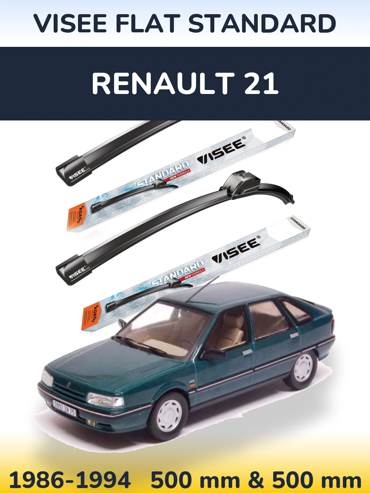 Ștergătoare VISEE FLAT STANDARD pentru Renault 21