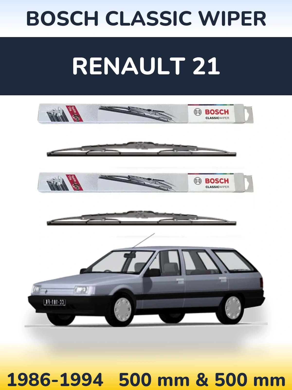 Ștergătoare BOSCH Classic Wiper pentru Renault 21