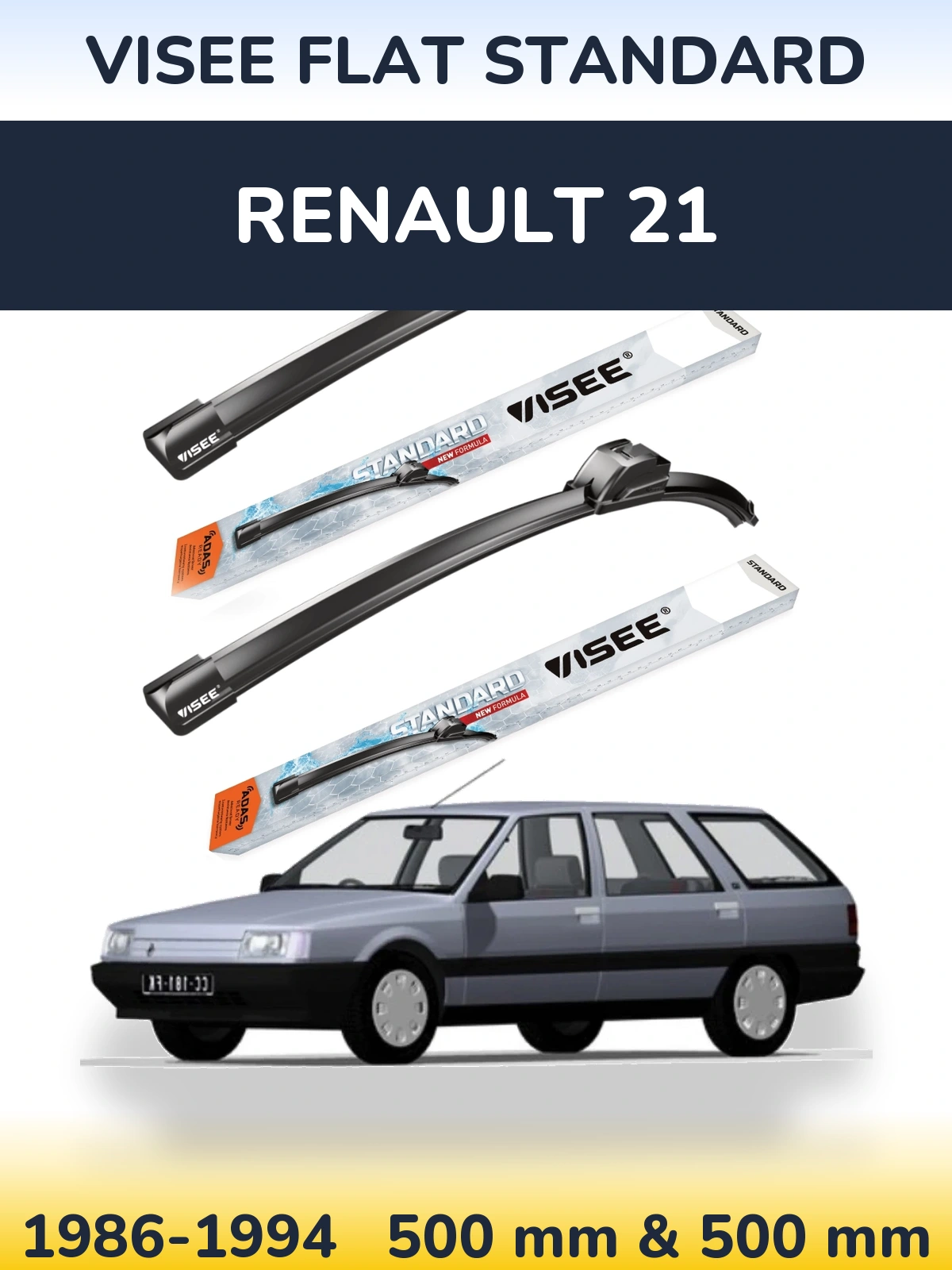 Ștergătoare VISEE FLAT STANDARD pentru Renault 21