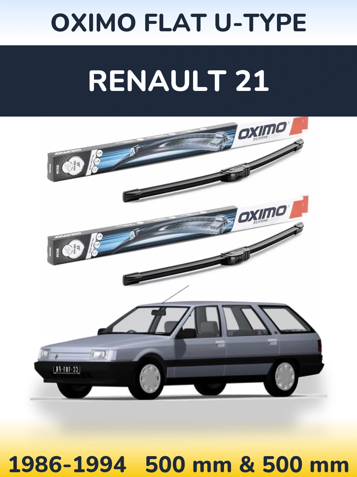 Ștergătoare Oximo Flat U-type pentru Renault 21