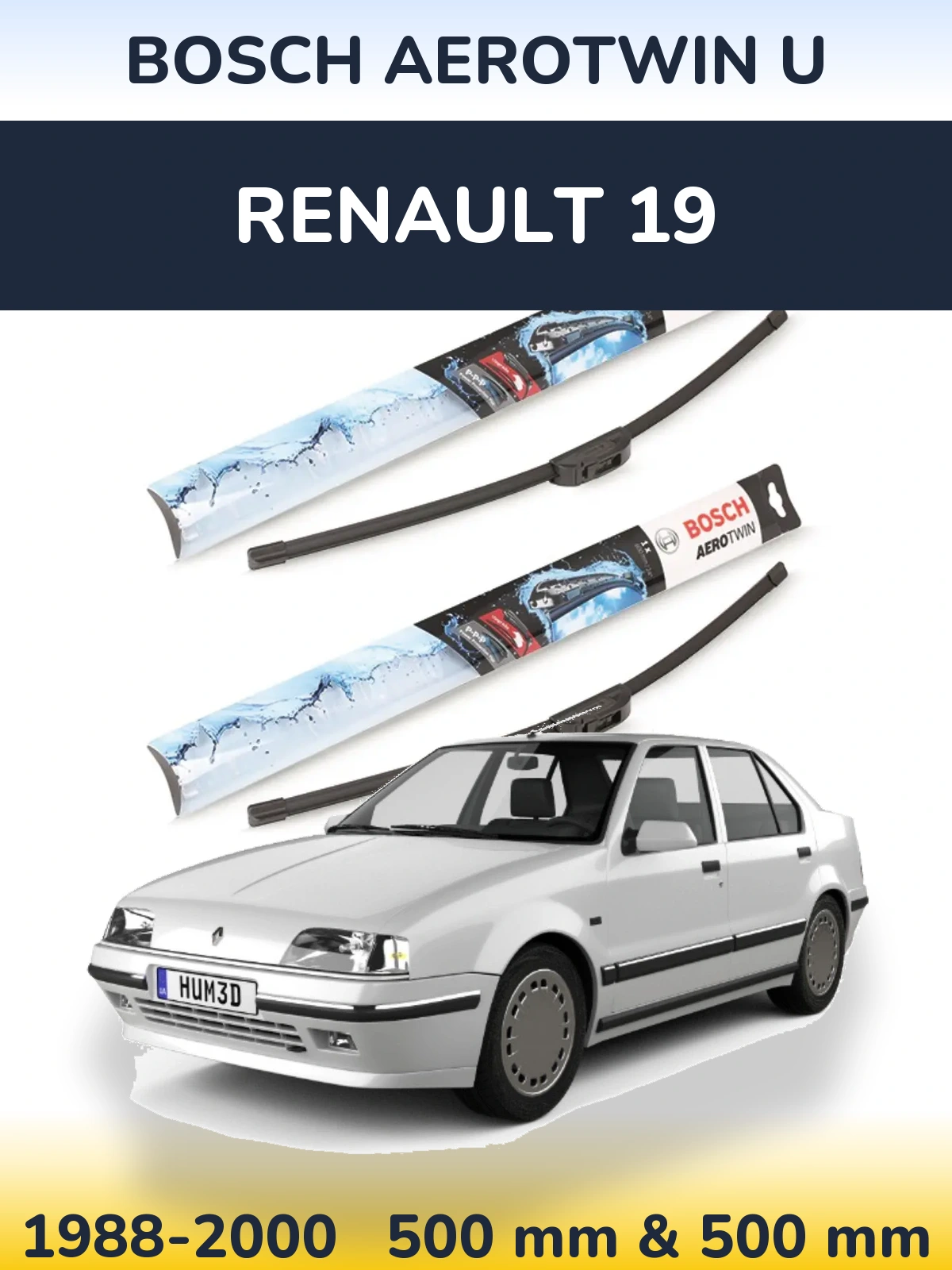 Ștergătoare BOSCH AeroTwin U pentru Renault 19