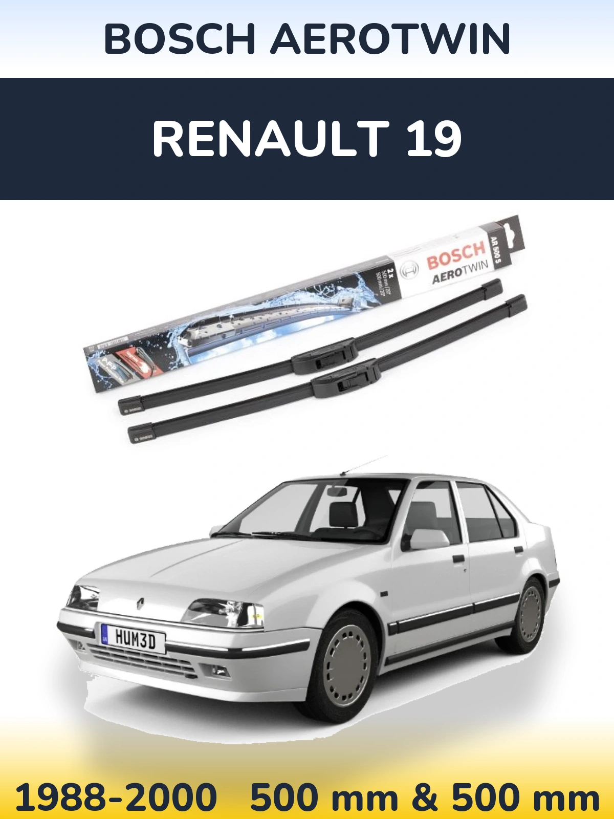 Ștergătoare BOSCH AeroTwin pentru Renault 19