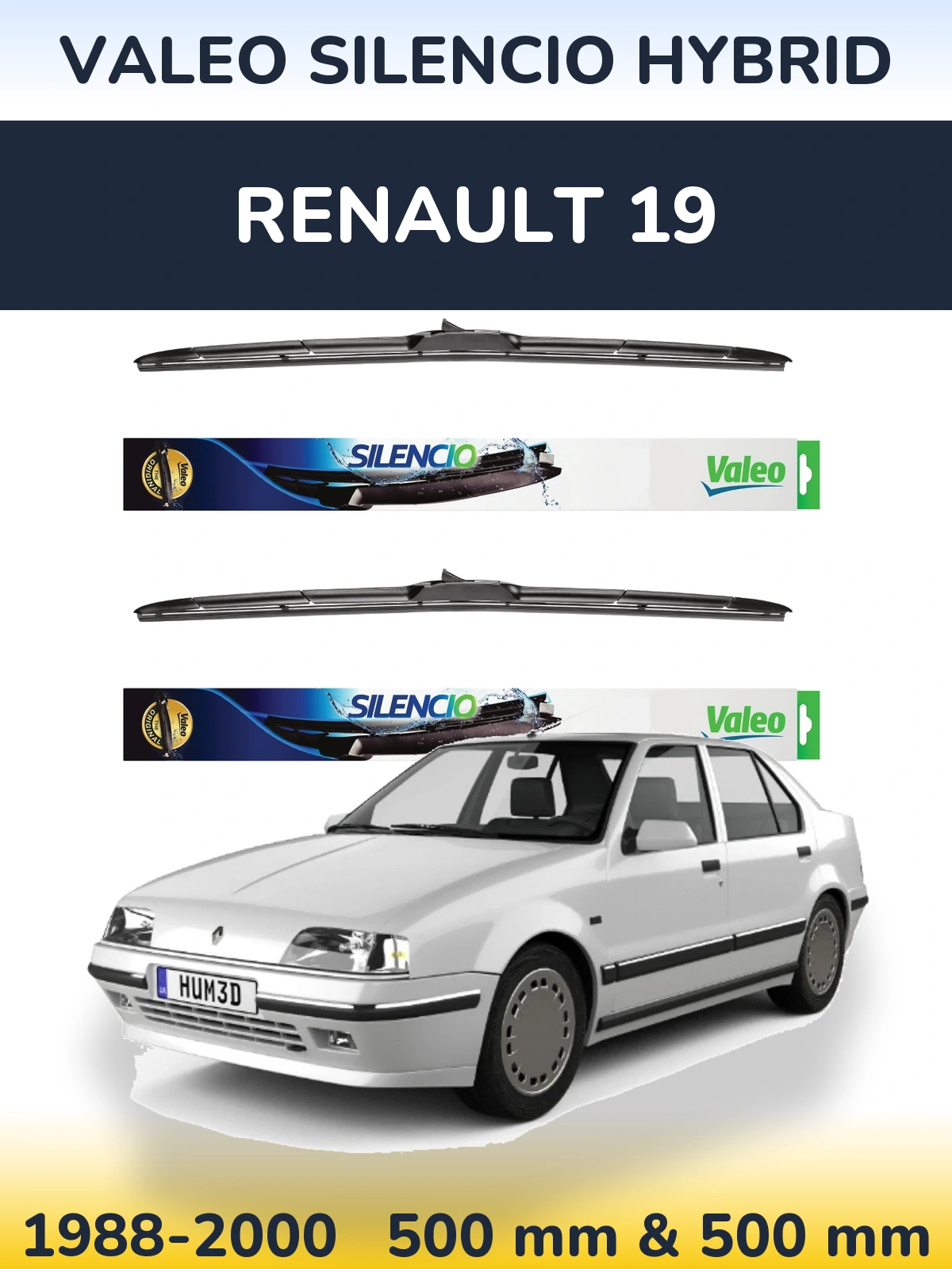 Ștergătoare Valeo Silencio Hybrid pentru Renault 19