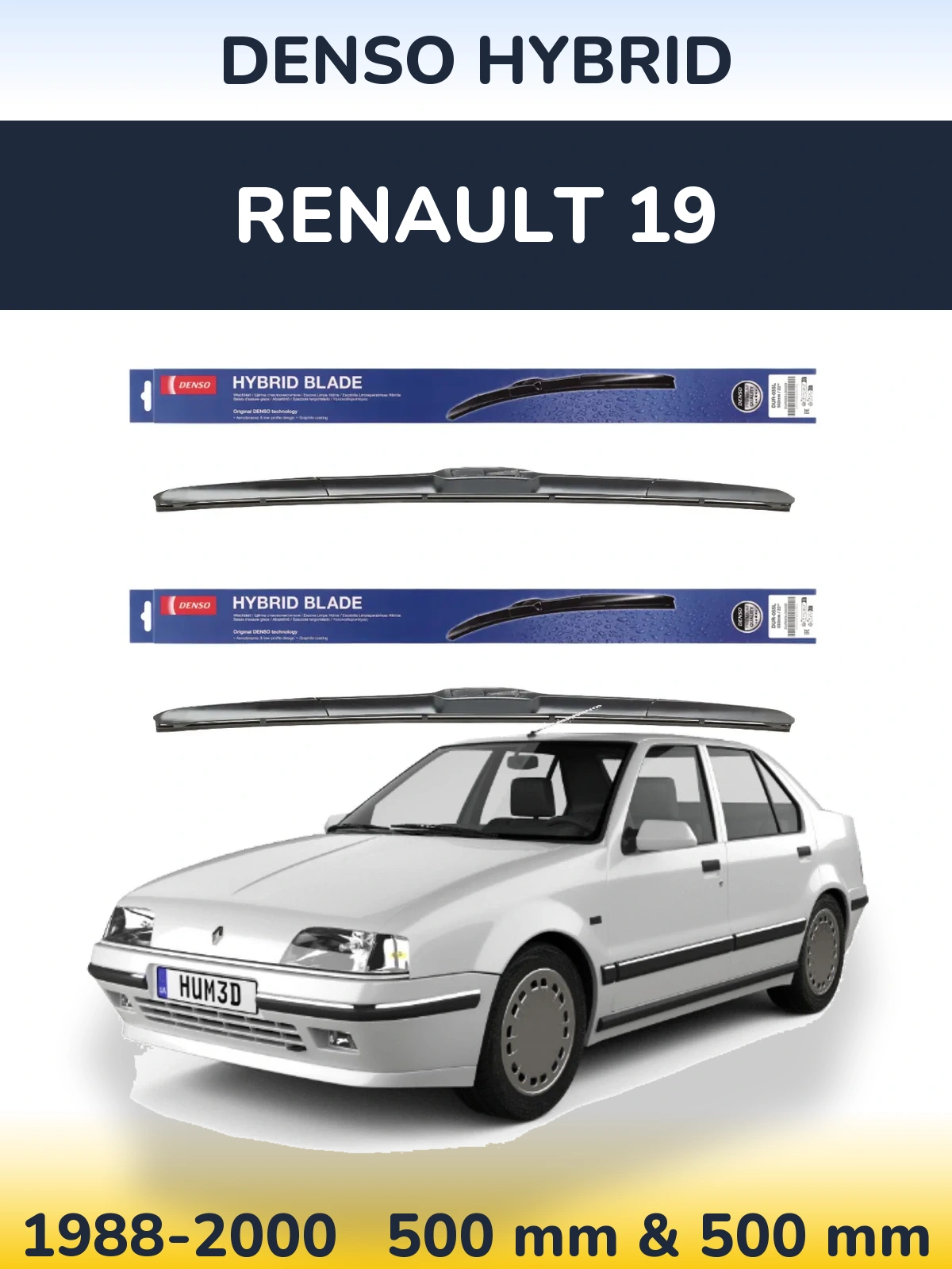 Ștergătoare Denso Hybrid pentru Renault 19