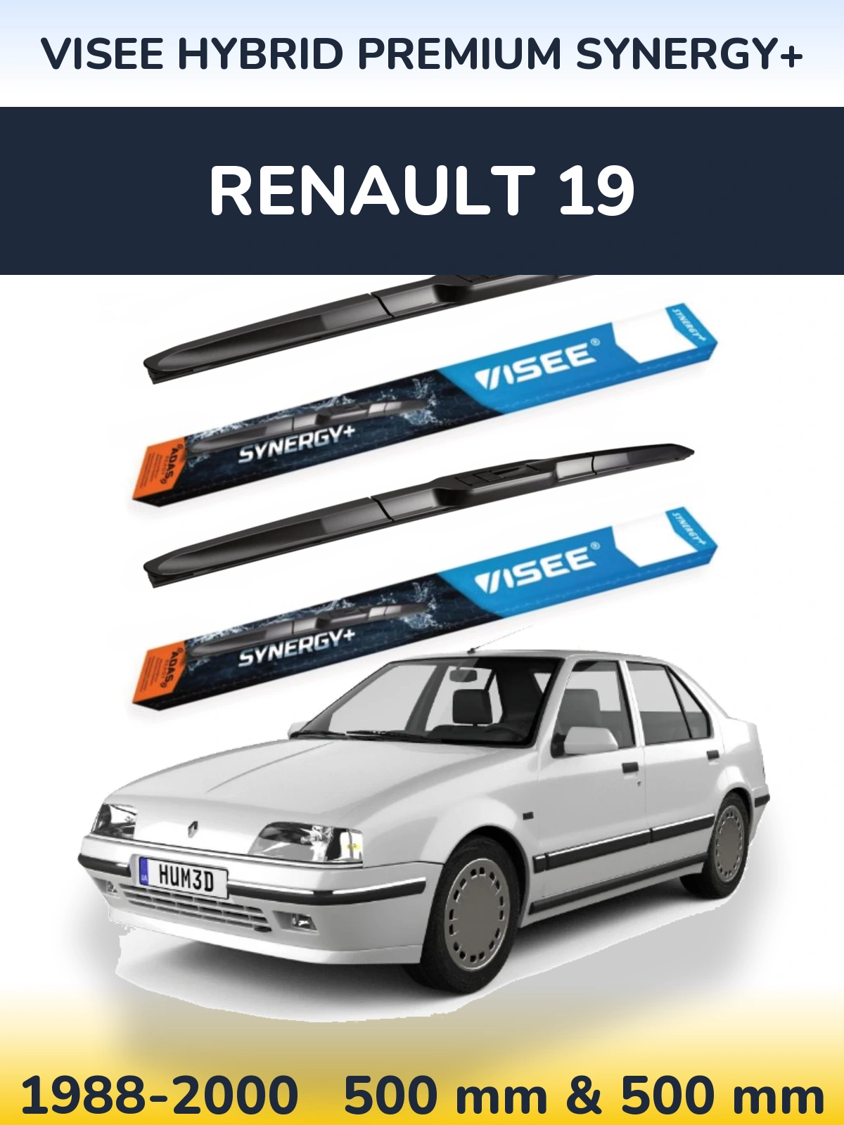 Ștergătoare VISEE HYBRID PREMIUM SYNERGY+ pentru Renault 19