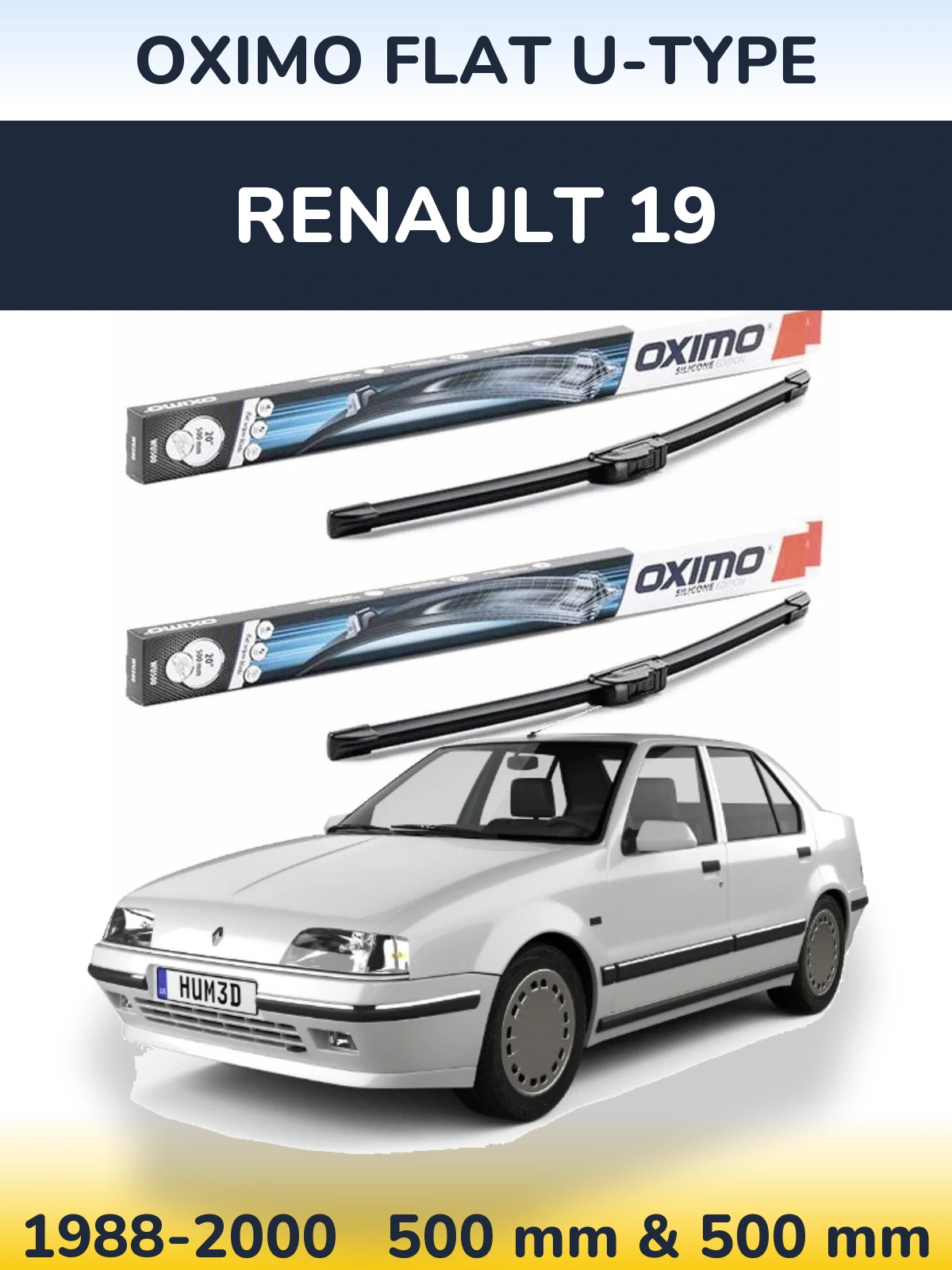 Ștergătoare Oximo Flat U-type pentru Renault 19