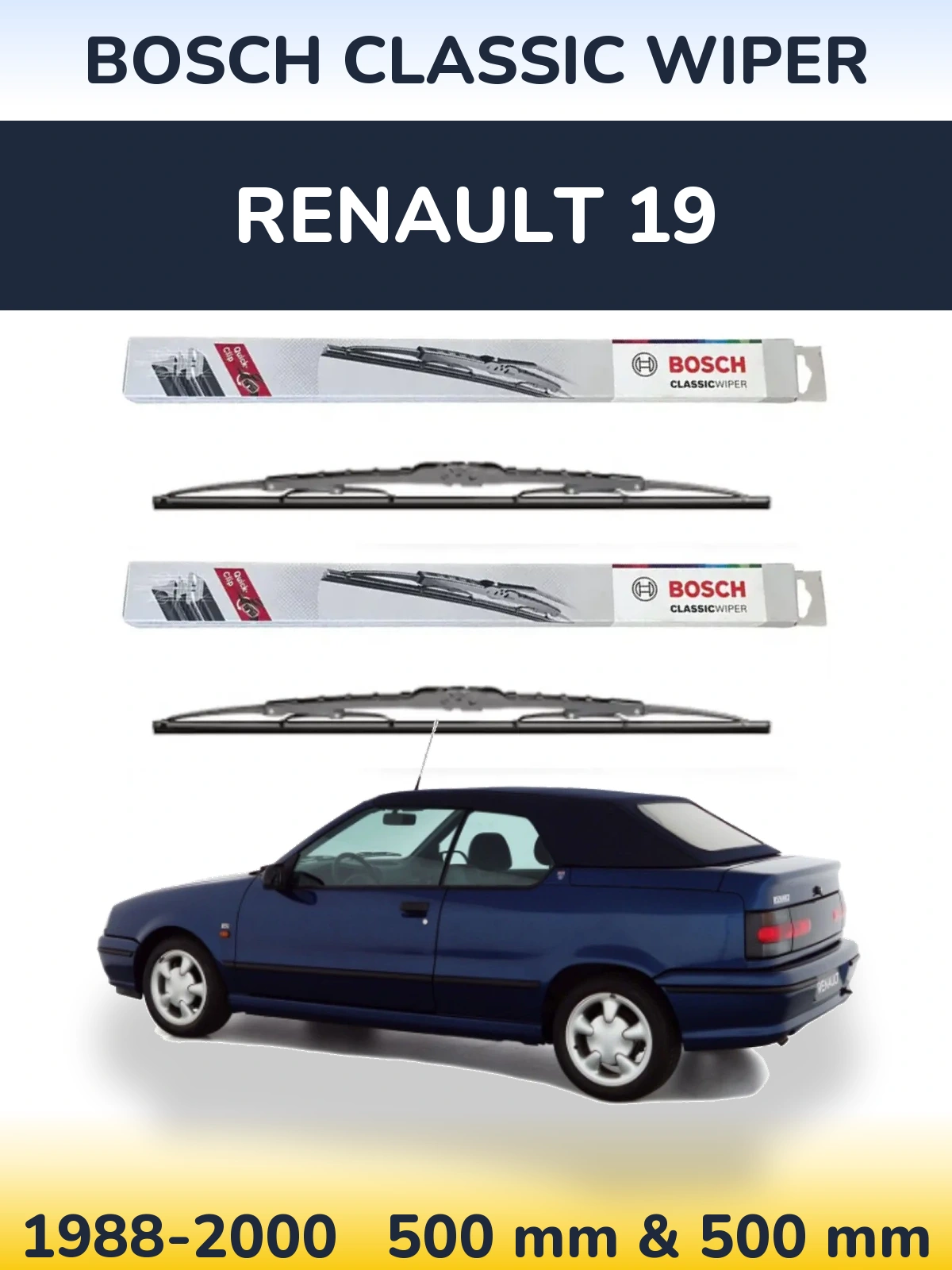 Ștergătoare BOSCH Classic Wiper pentru Renault 19