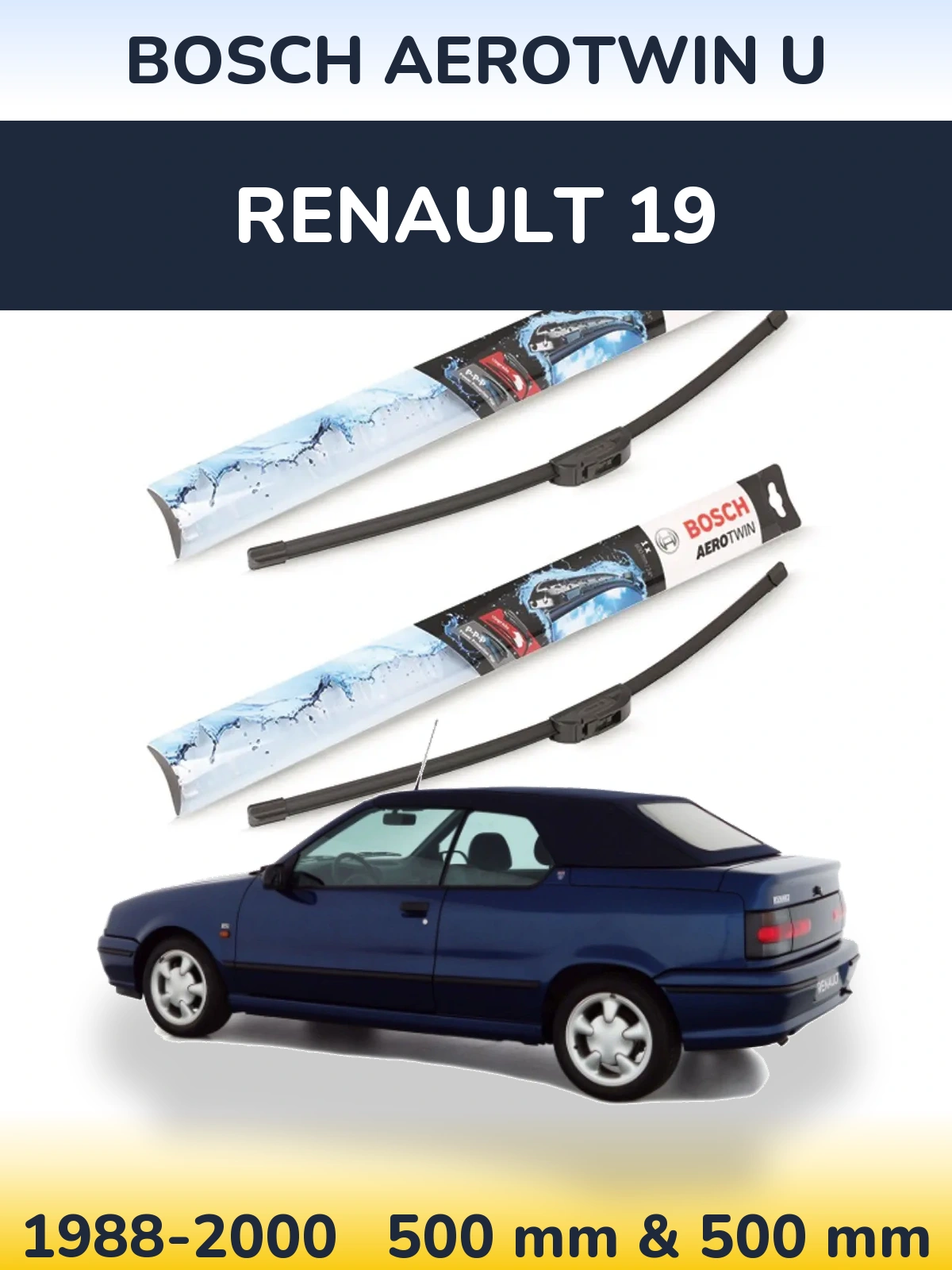 Ștergătoare BOSCH AeroTwin U pentru Renault 19