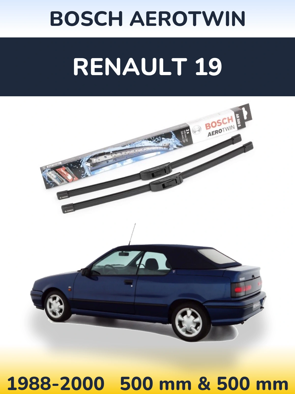 Ștergătoare BOSCH AeroTwin pentru Renault 19