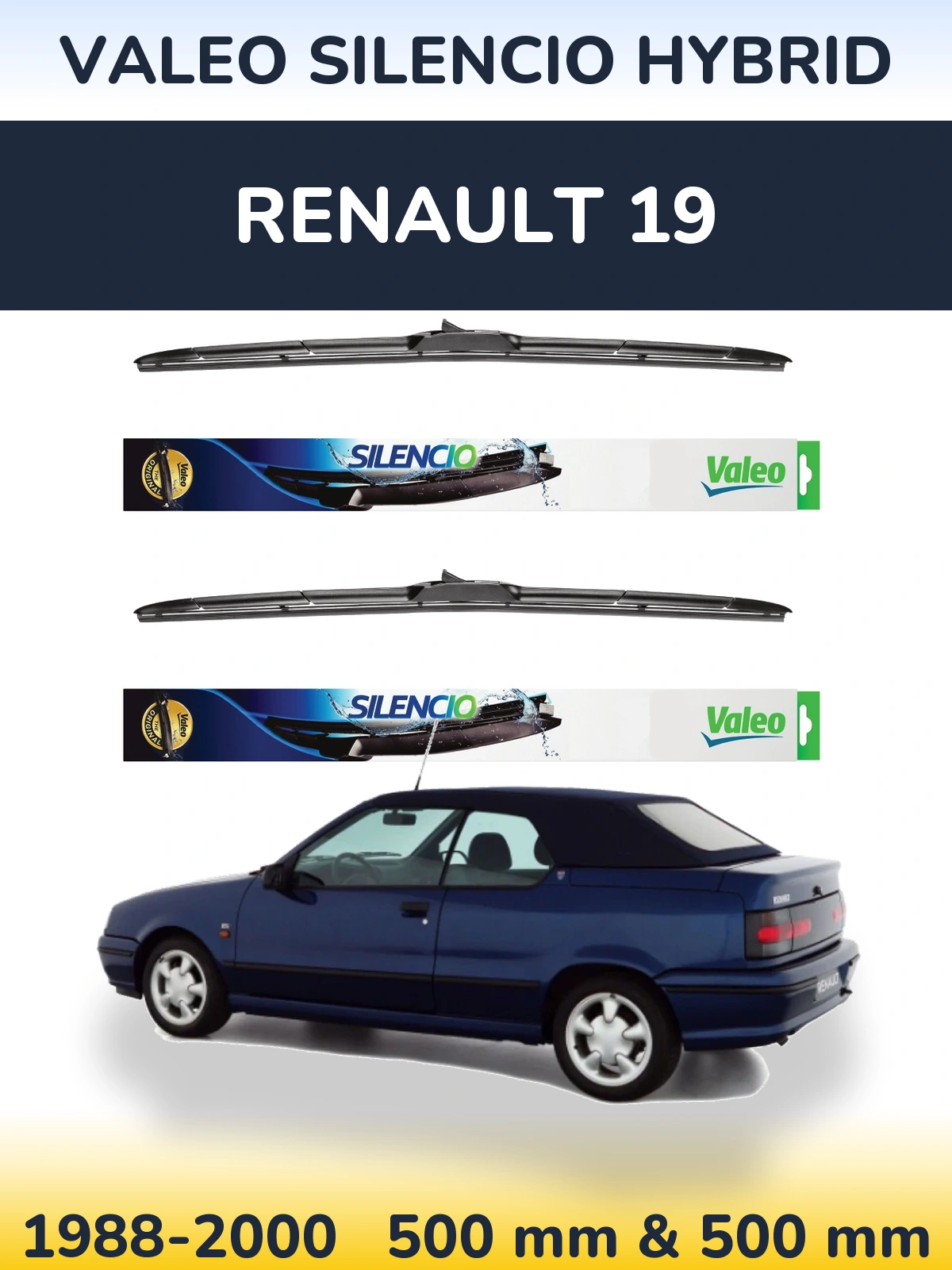 Ștergătoare Valeo Silencio Hybrid pentru Renault 19
