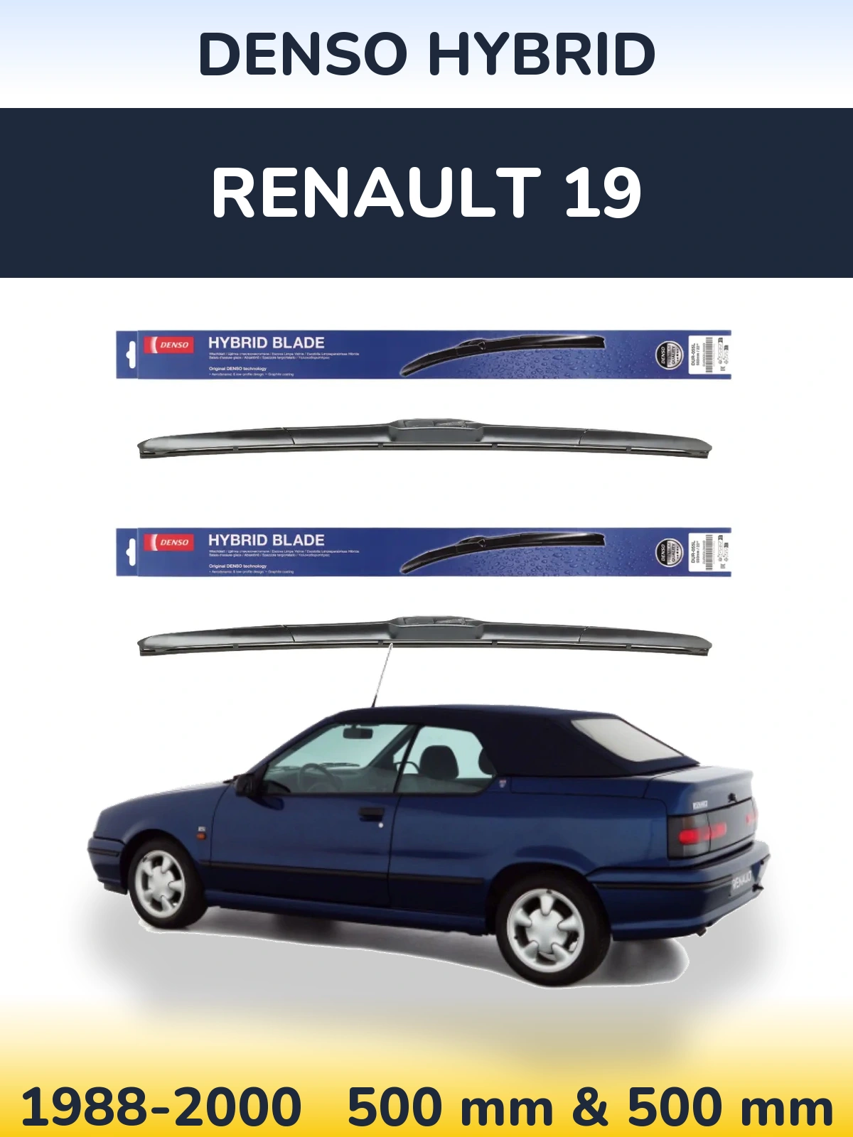Ștergătoare Denso Hybrid pentru Renault 19