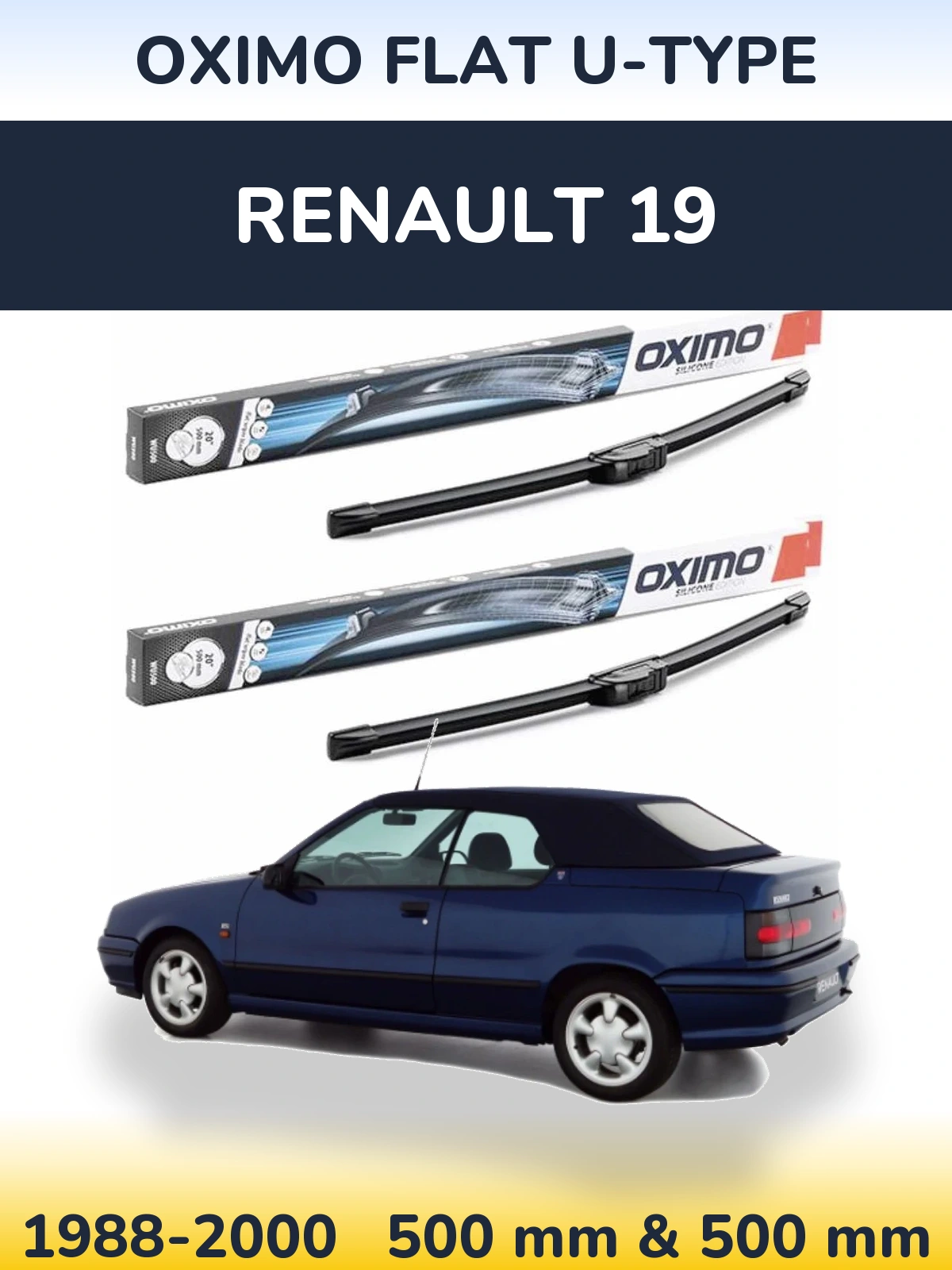 Ștergătoare Oximo Flat U-type pentru Renault 19
