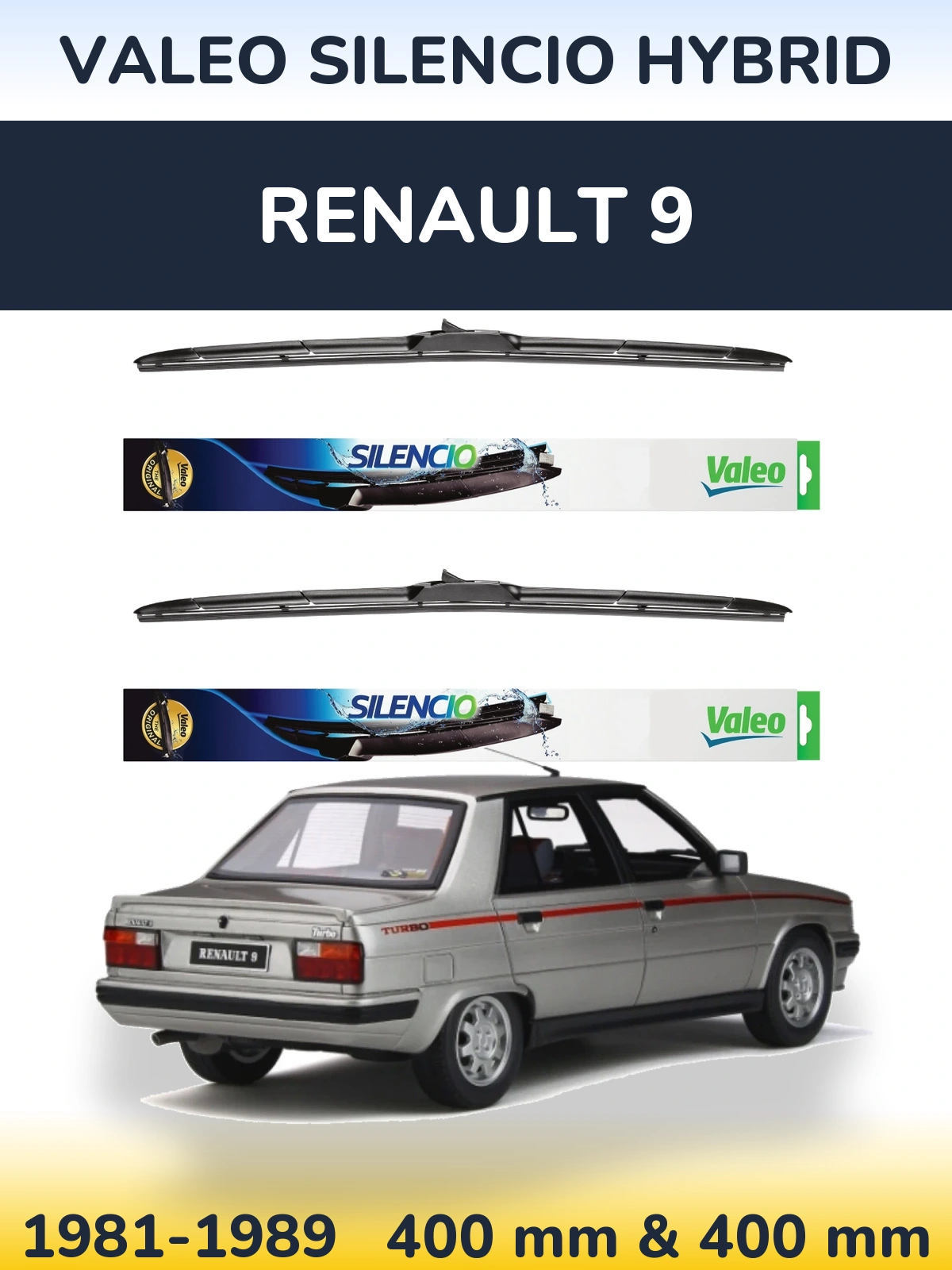 Ștergătoare Valeo Silencio Hybrid pentru Renault 9
