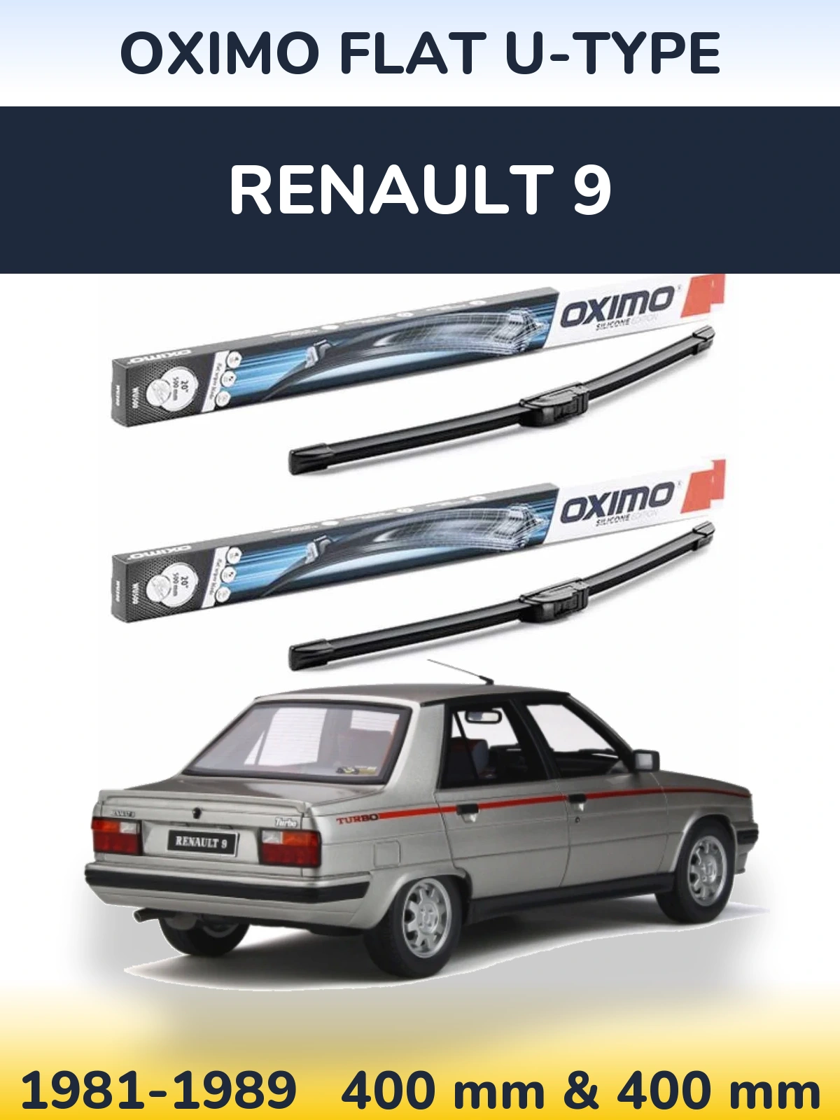 Ștergătoare Oximo Flat U-type pentru Renault 9