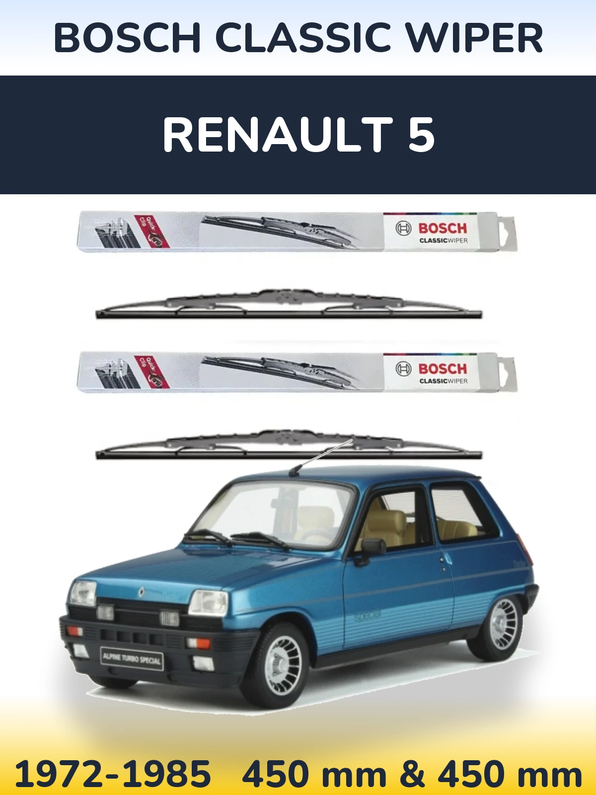 Ștergătoare BOSCH Classic Wiper pentru Renault 5