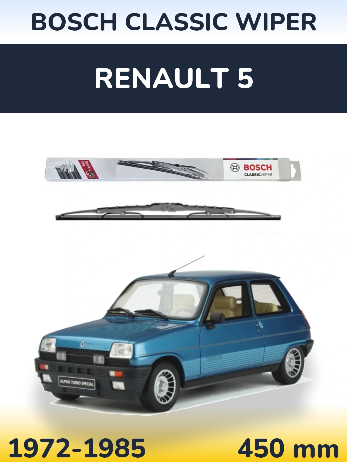 Ștergătoare BOSCH Classic Wiper pentru Renault 5