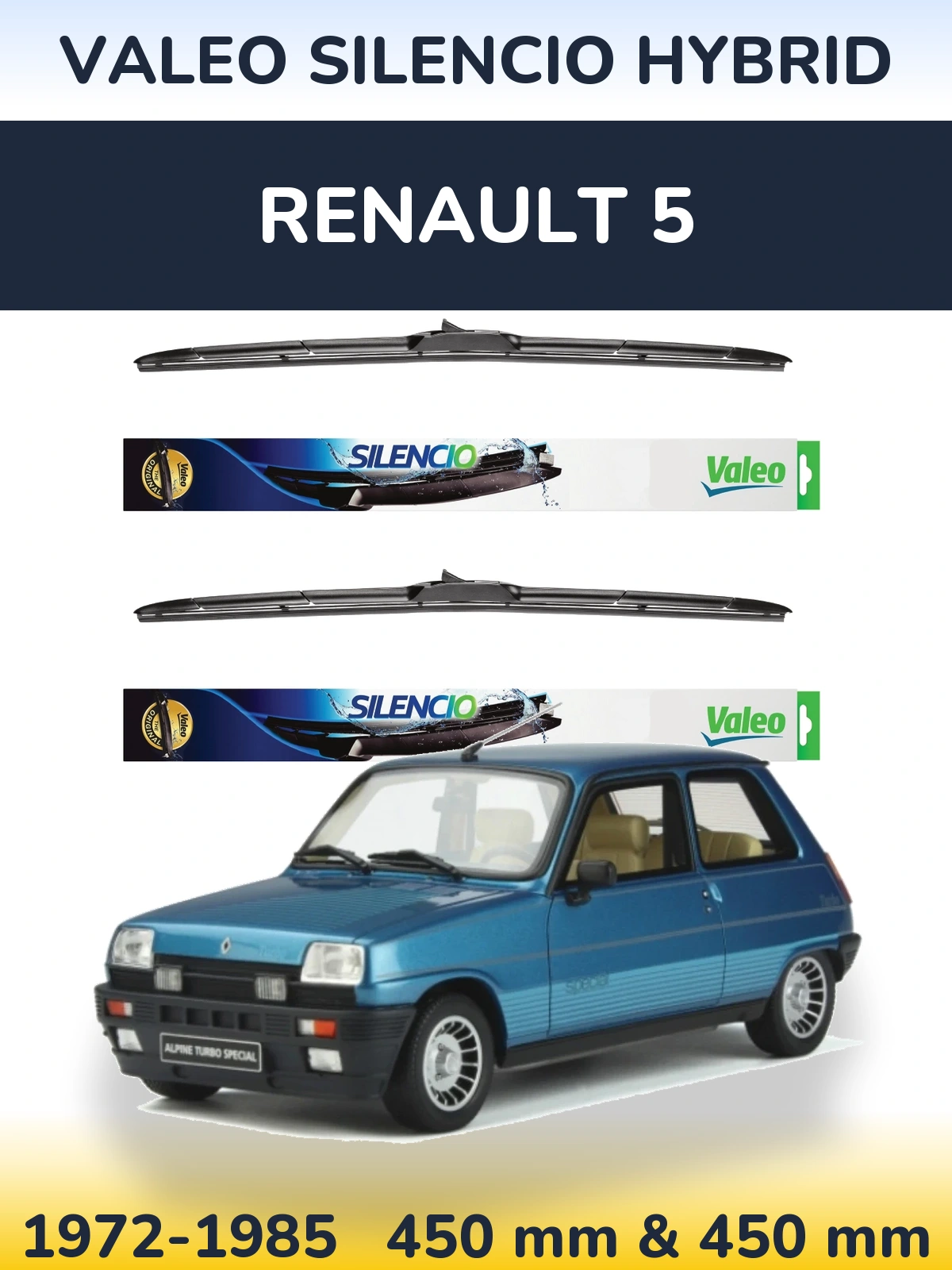Ștergătoare Valeo Silencio Hybrid pentru Renault 5