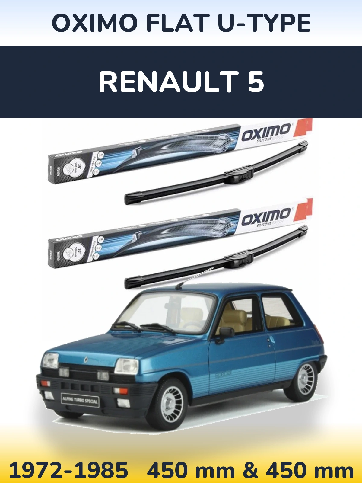 Ștergătoare Oximo Flat U-type pentru Renault 5