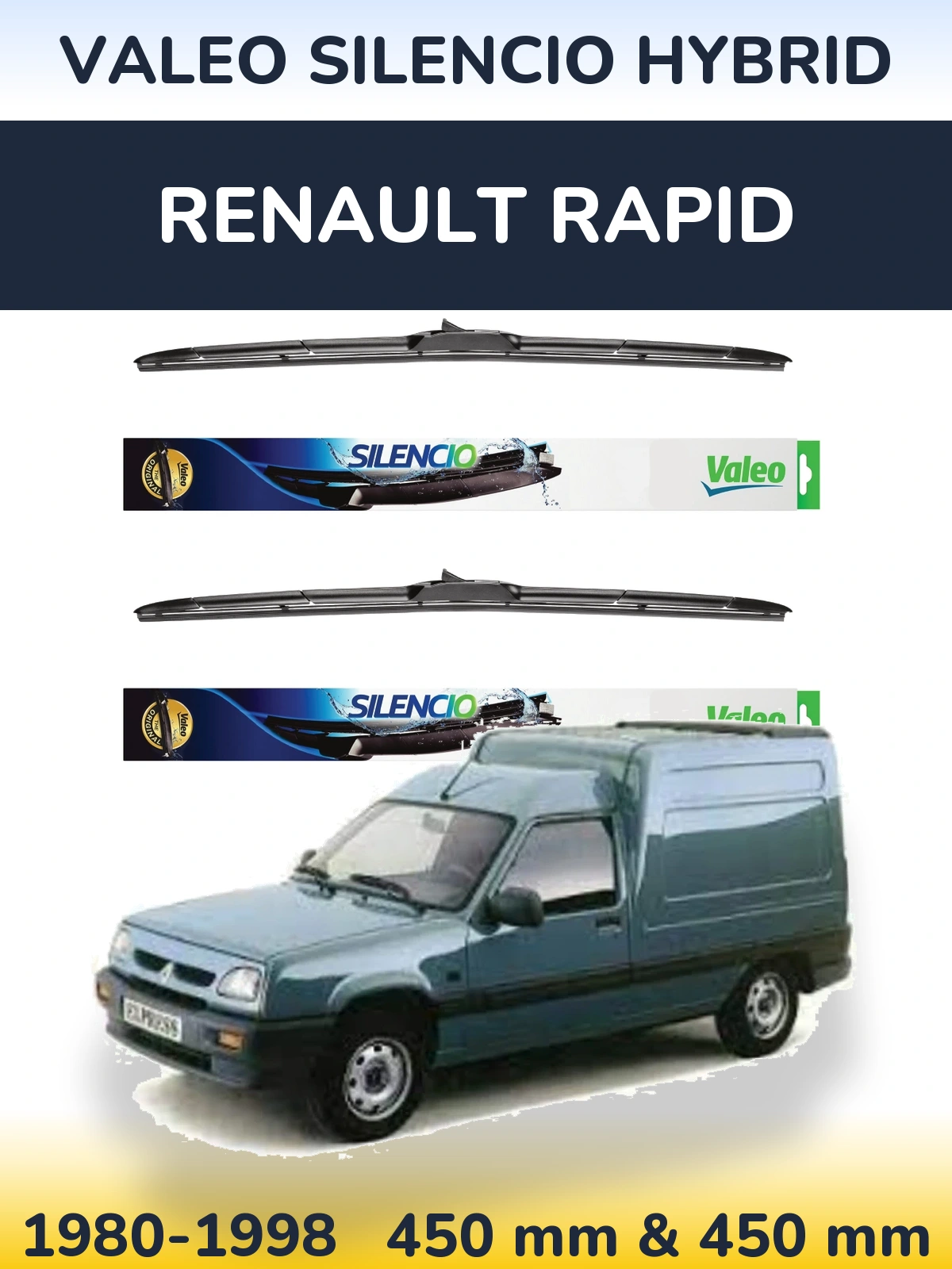 Ștergătoare Valeo Silencio Hybrid pentru Renault Rapid
