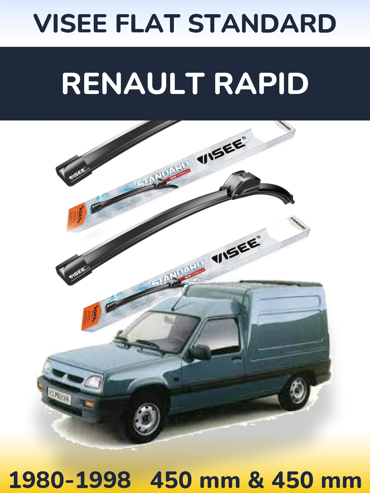 Ștergătoare VISEE FLAT STANDARD pentru Renault Rapid