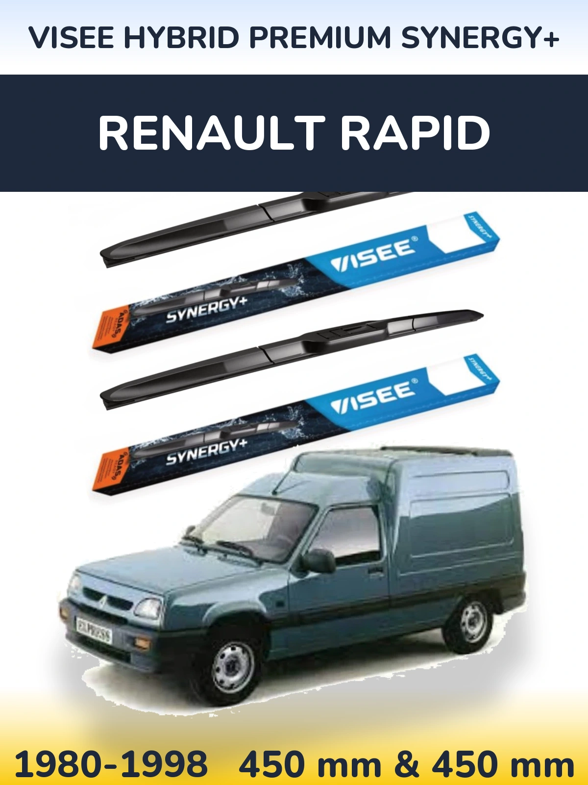 Ștergătoare VISEE HYBRID PREMIUM SYNERGY+ pentru Renault Rapid